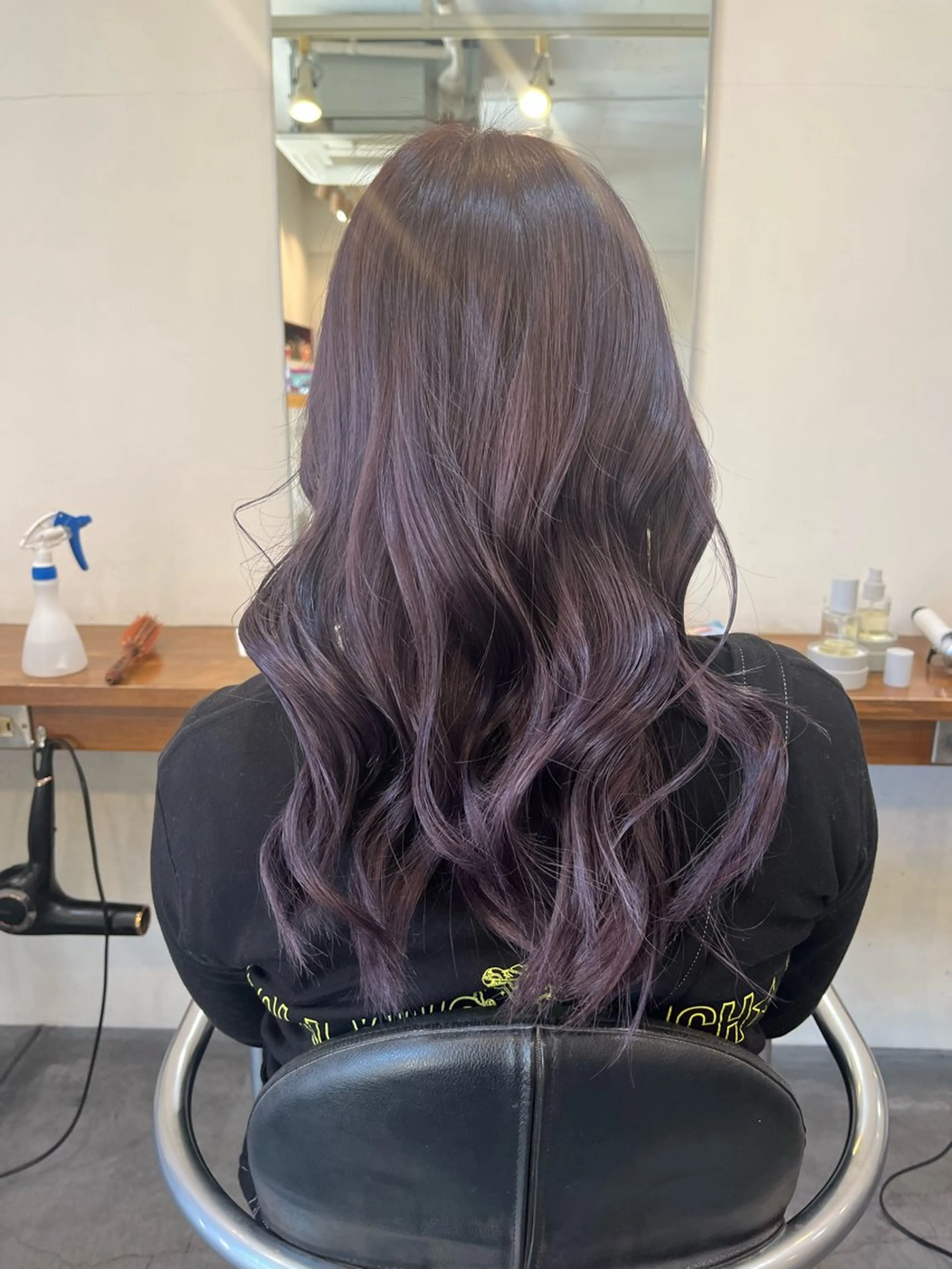 ロング カラー ダブルカラー ラベンダーカラー ヘアカラー 丸山 菜々子のヘアスタイル