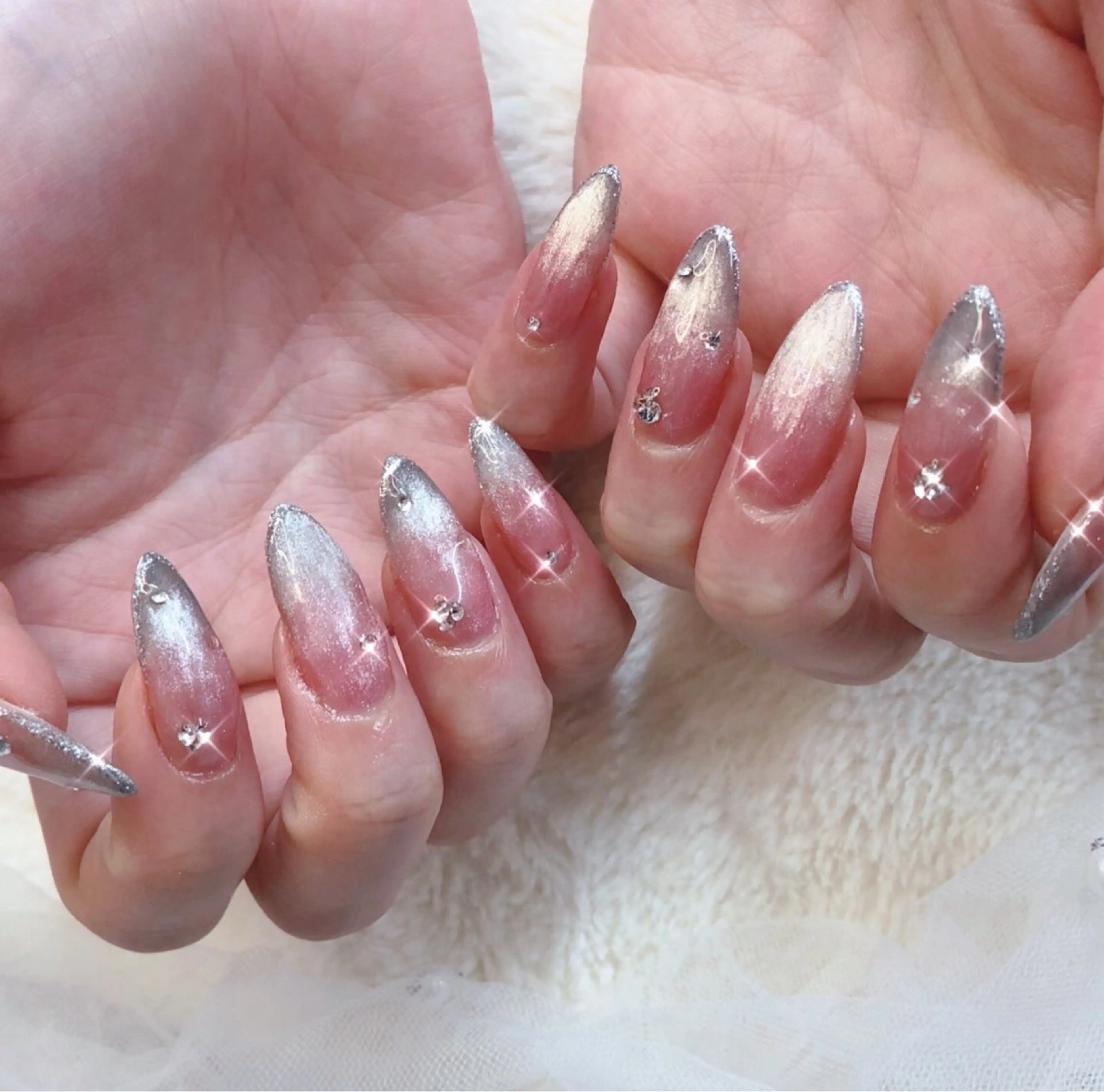 ネイル べっ甲ネイル フットネイル ゴールド マグネットネイル ミラーネイル 大門浜松町 ネイルのネイルデザイン