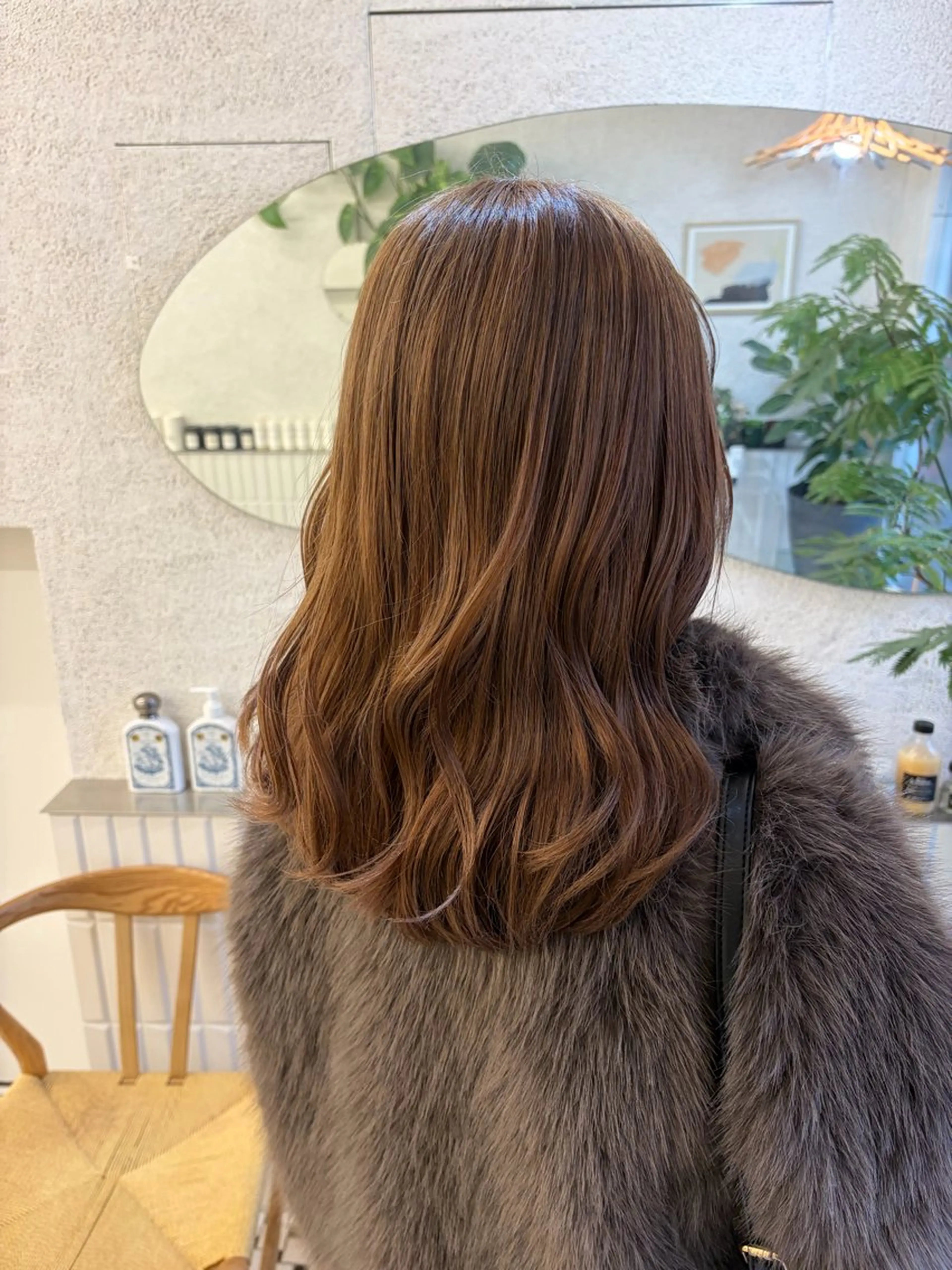 ミディアム ヘアカラー リン🔔ボブ cut 柔らかベージュ🤎のヘアスタイル