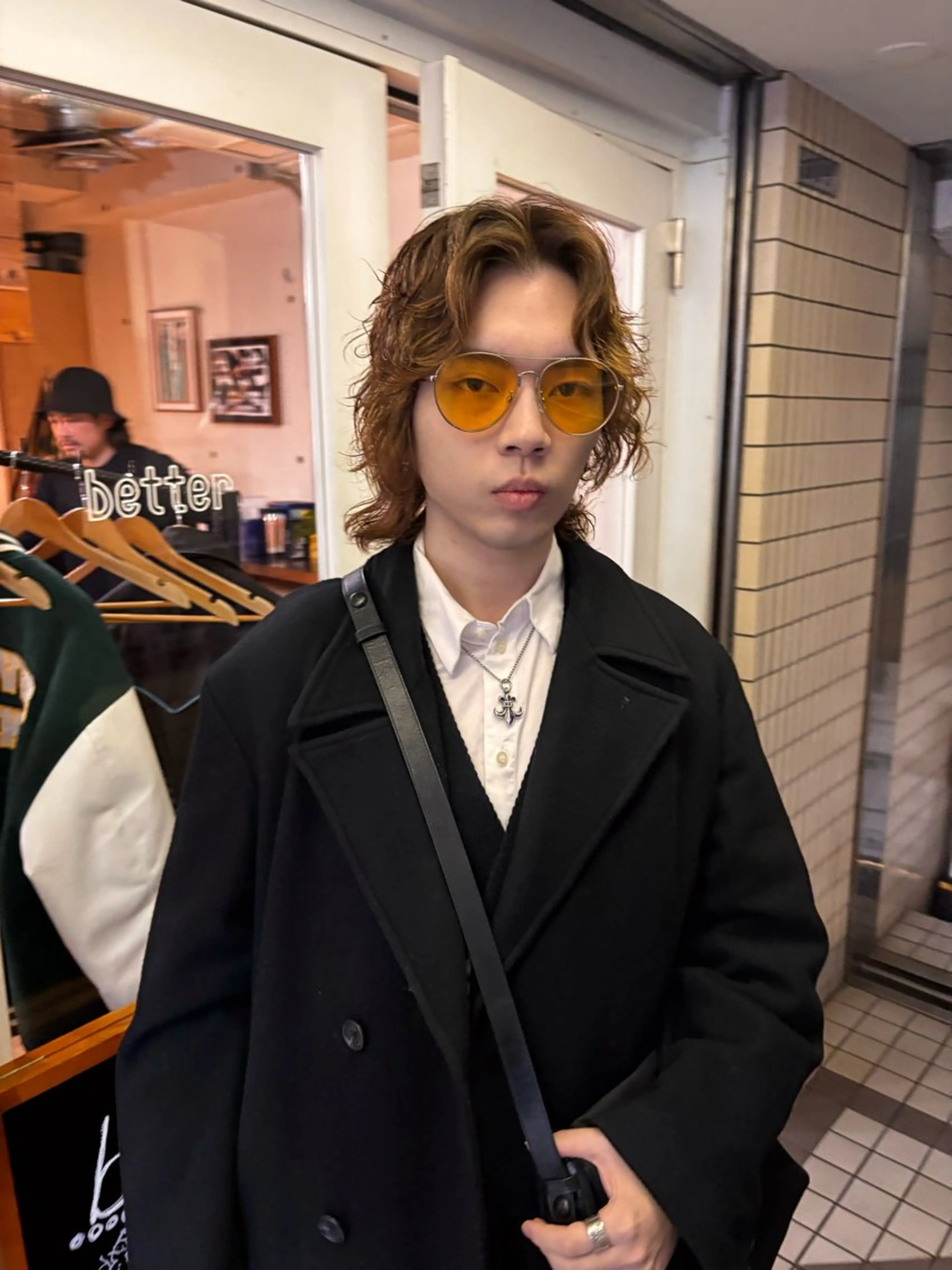 カラー パーマ メンズ カット ヘアカラー パーマ kaito パーマ募集！🔵のヘアスタイル