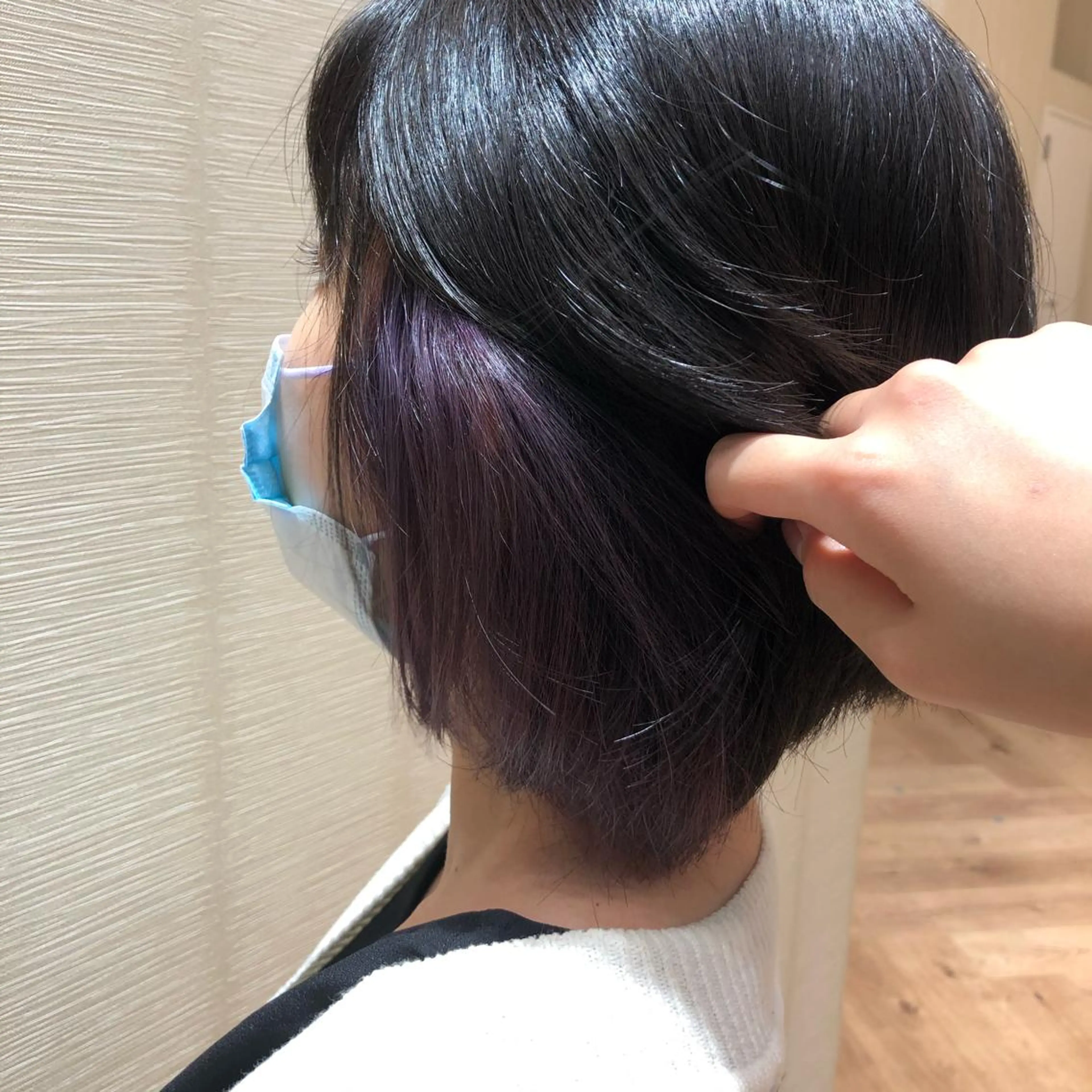 ミディアム パープルカラー Yui ユイのヘアスタイル