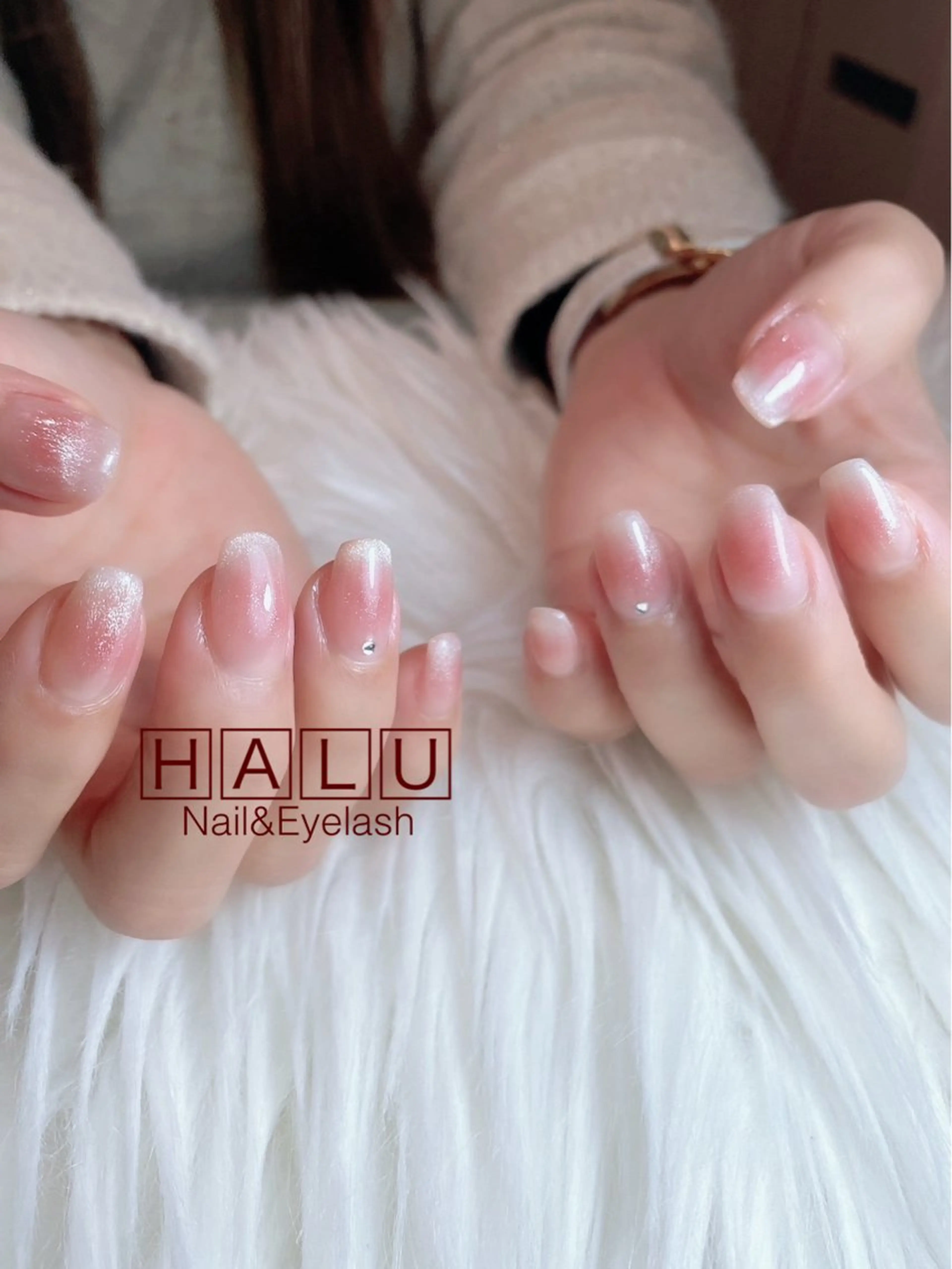 ネイル チークネイル マグネットネイル HALU ハルのネイルデザイン