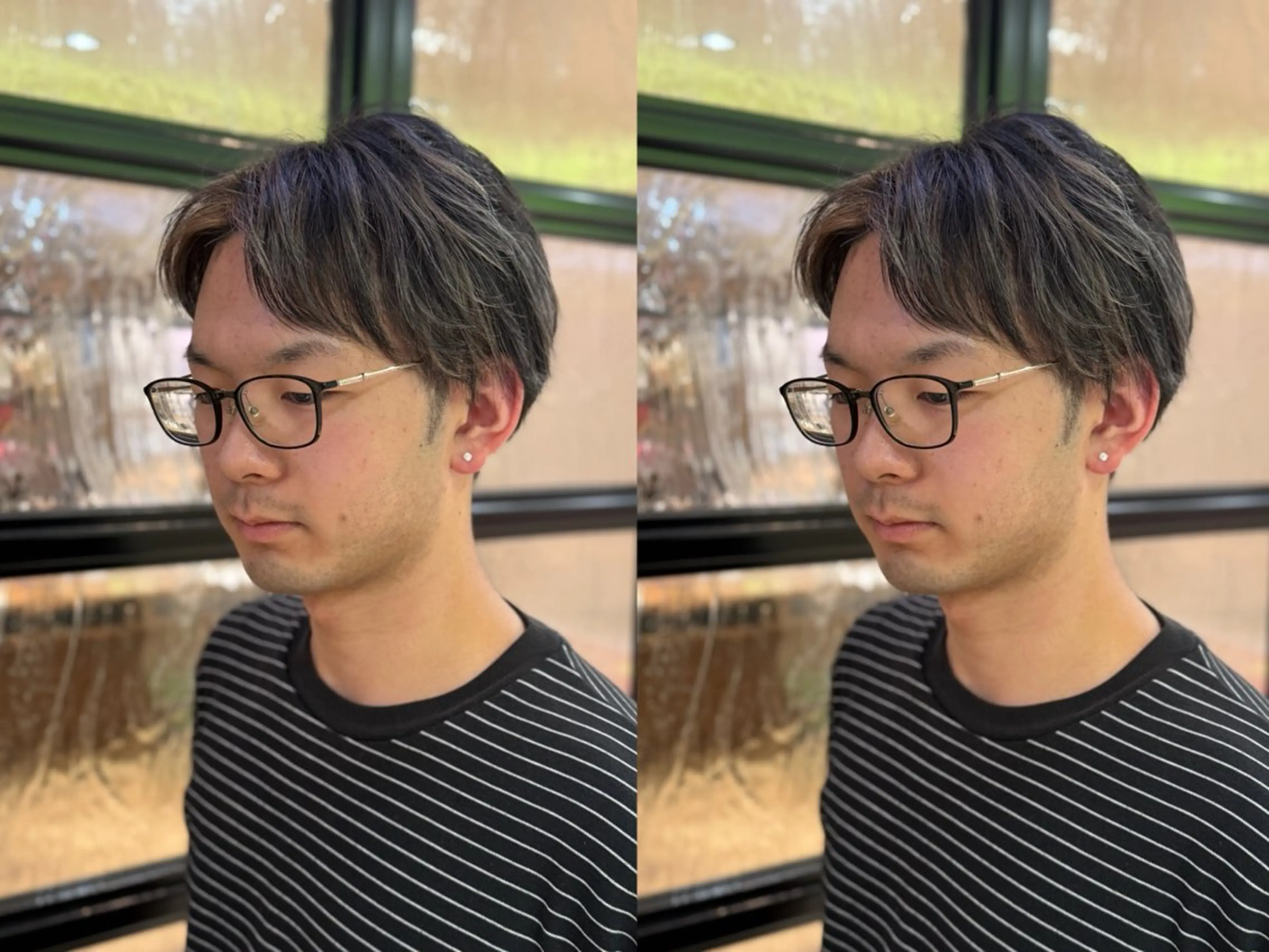 メンズ　眉カット+ハイライトですの写真