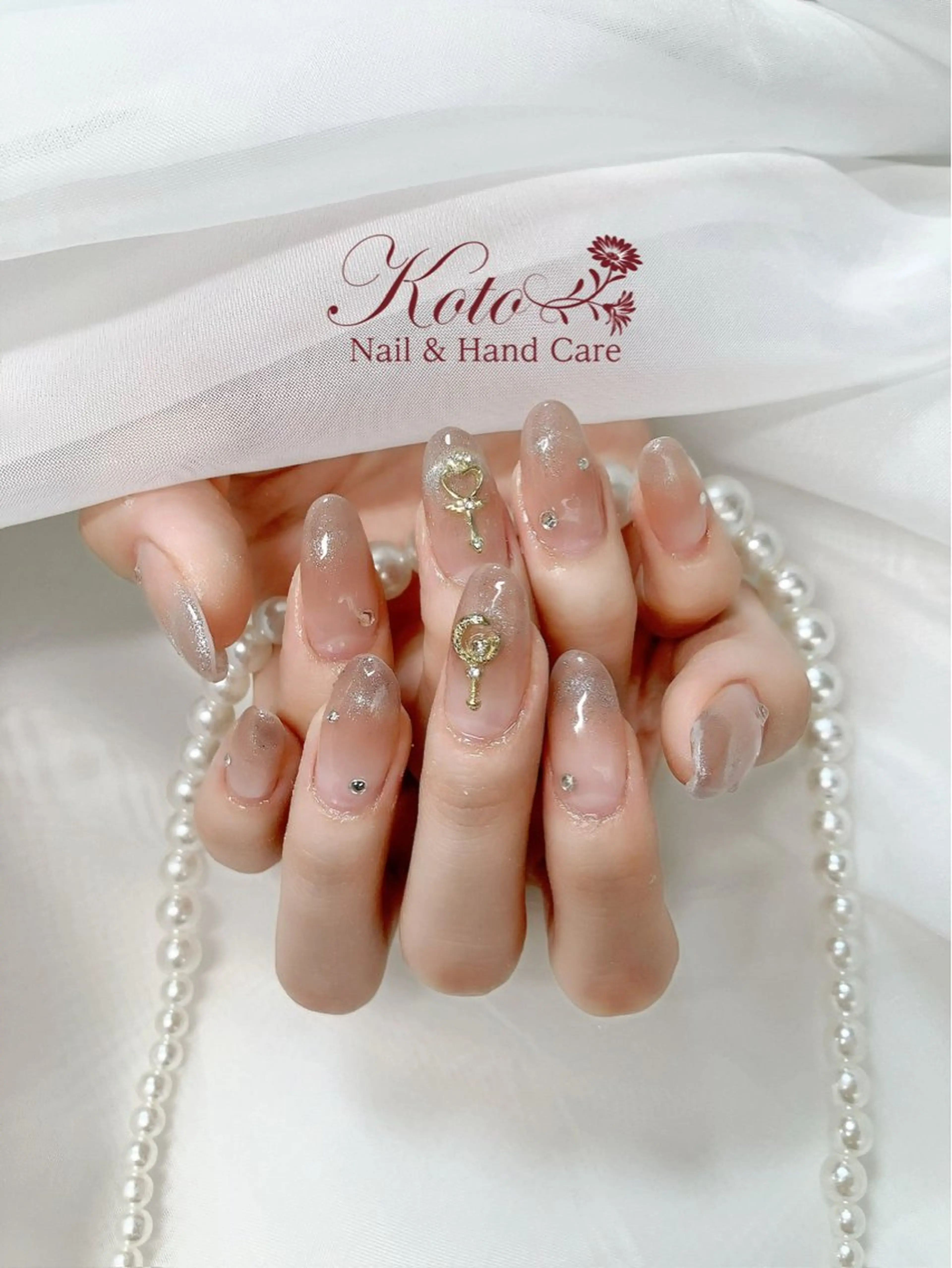 ネイル 長さ出し ジェルネイル マグネットネイル 持ち込み ニュアンスネイル ハンドネイル Nail Salon KOTOのネイルデザイン