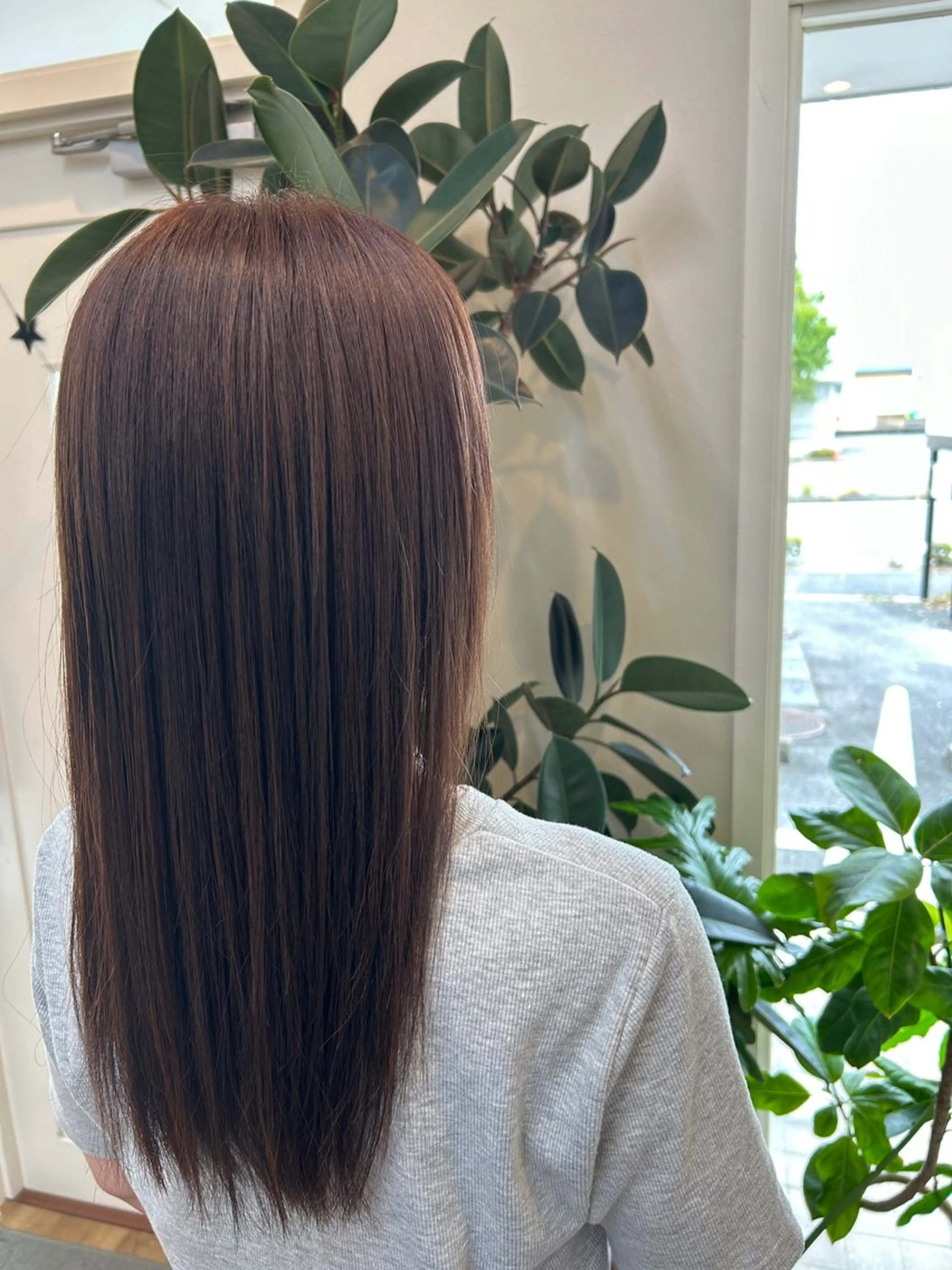 ロング ヘアカラー 縮毛矯正 中野 未来のヘアスタイル