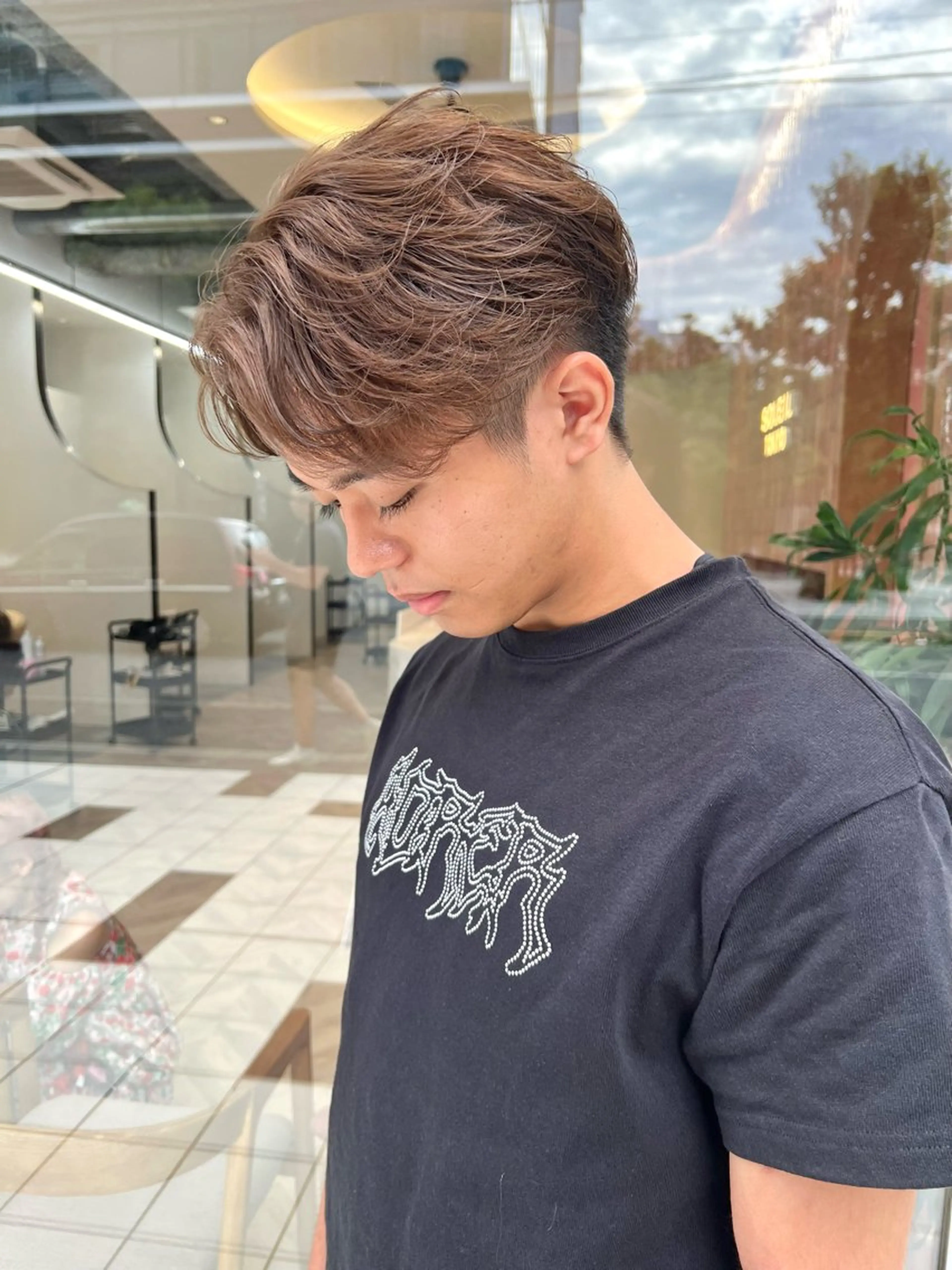 パーマ メンズ 渋谷/フェザー/ 毛流れ/竹内凌のヘアスタイル