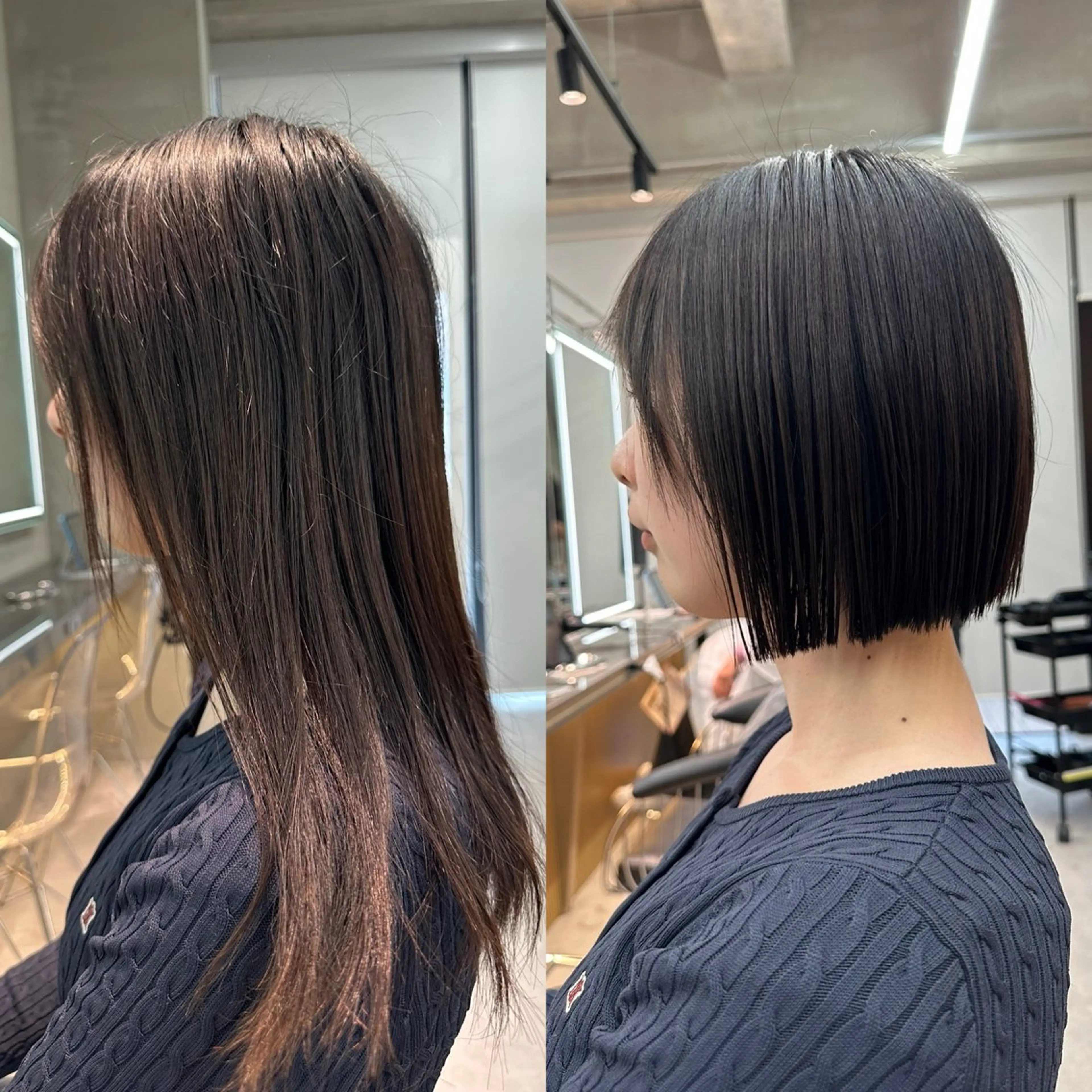 ミディアム カット 縮毛矯正 トリートメント ✨髪質改善特化✨副 店長椎葉信乃介のヘアスタイル