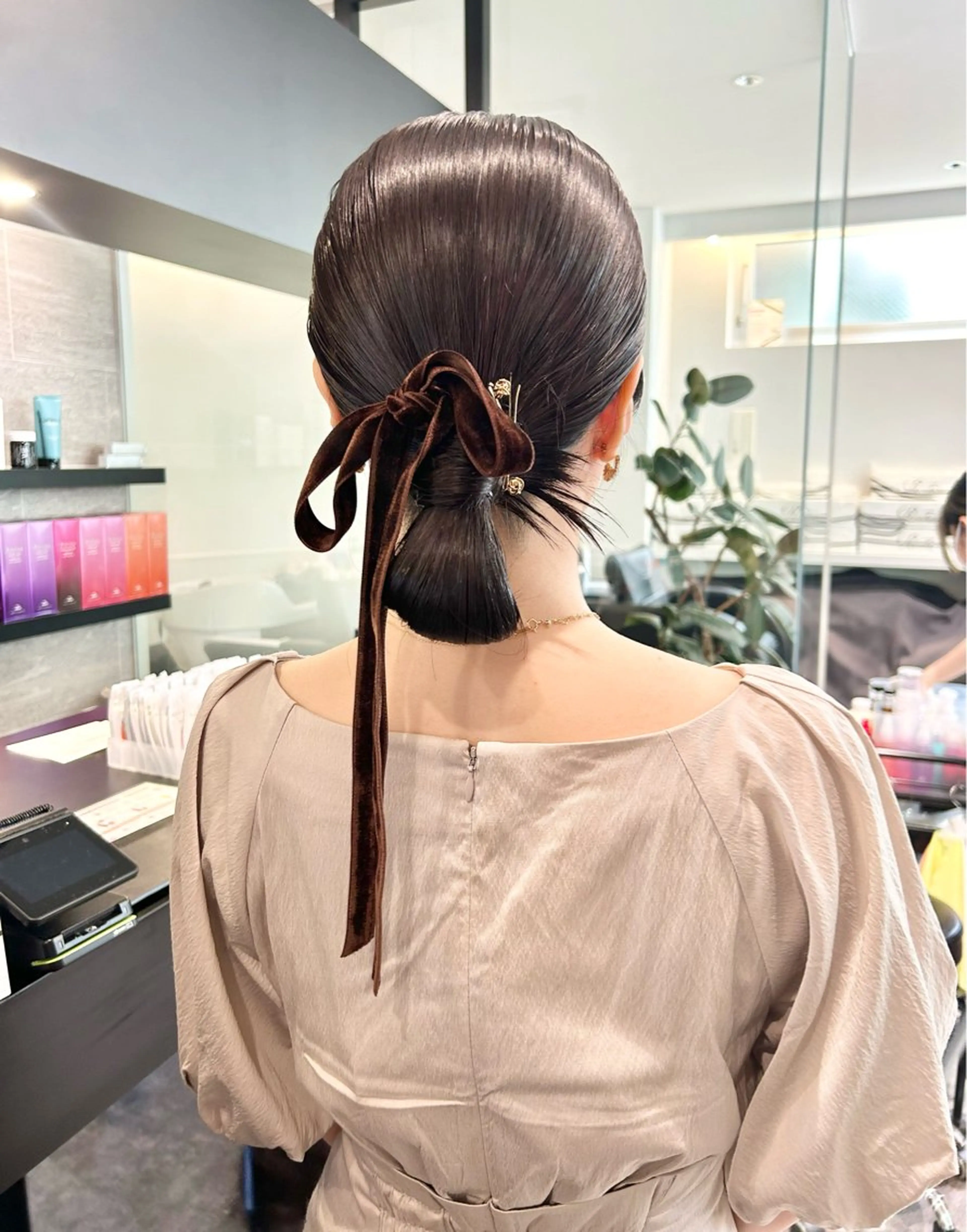 セミロング ヘアアレンジ 🎀ヘアセット透明感 /REINA🎀のヘアスタイル