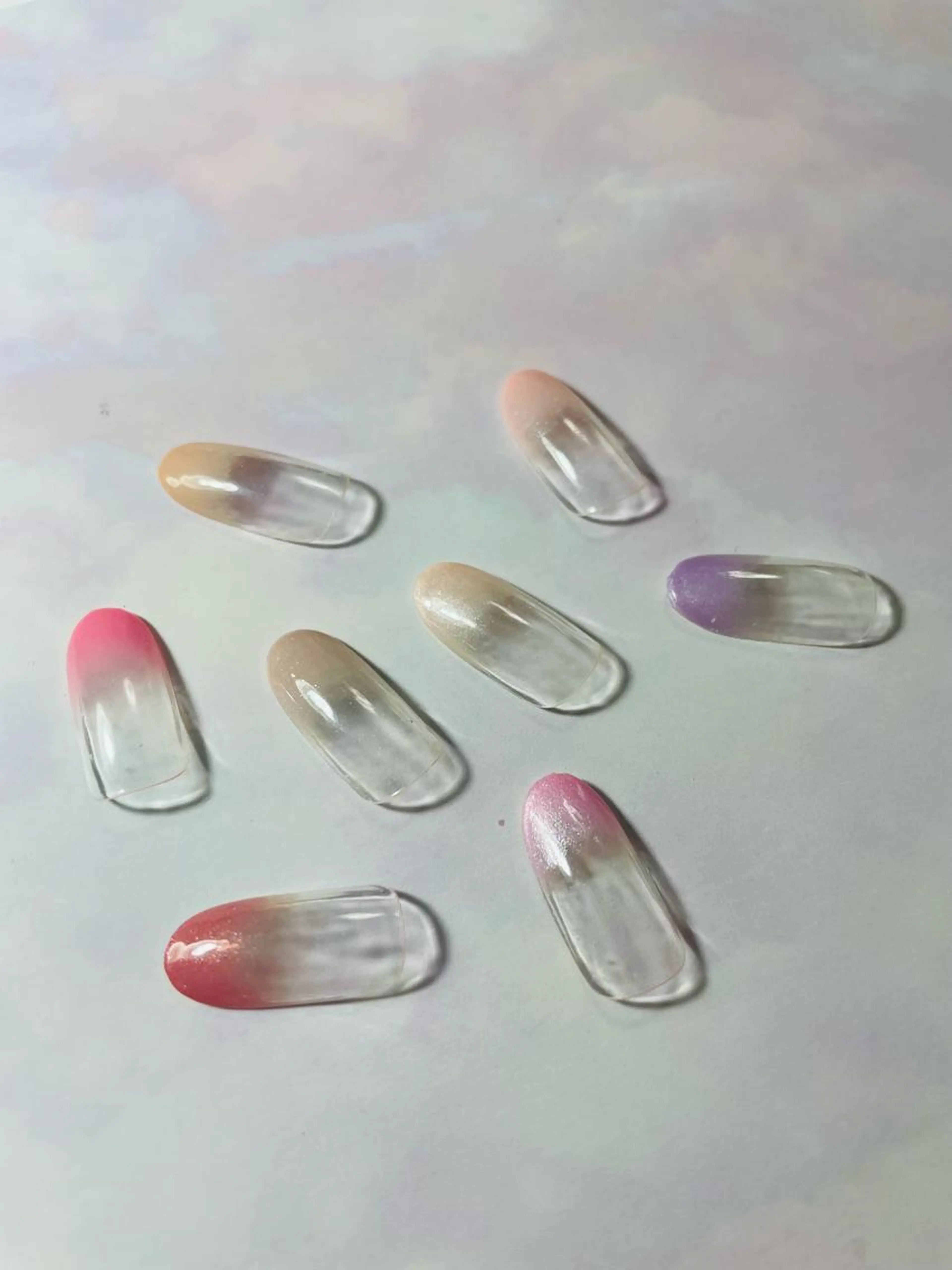 単色ジェルグラデーション(オフ無し)の写真