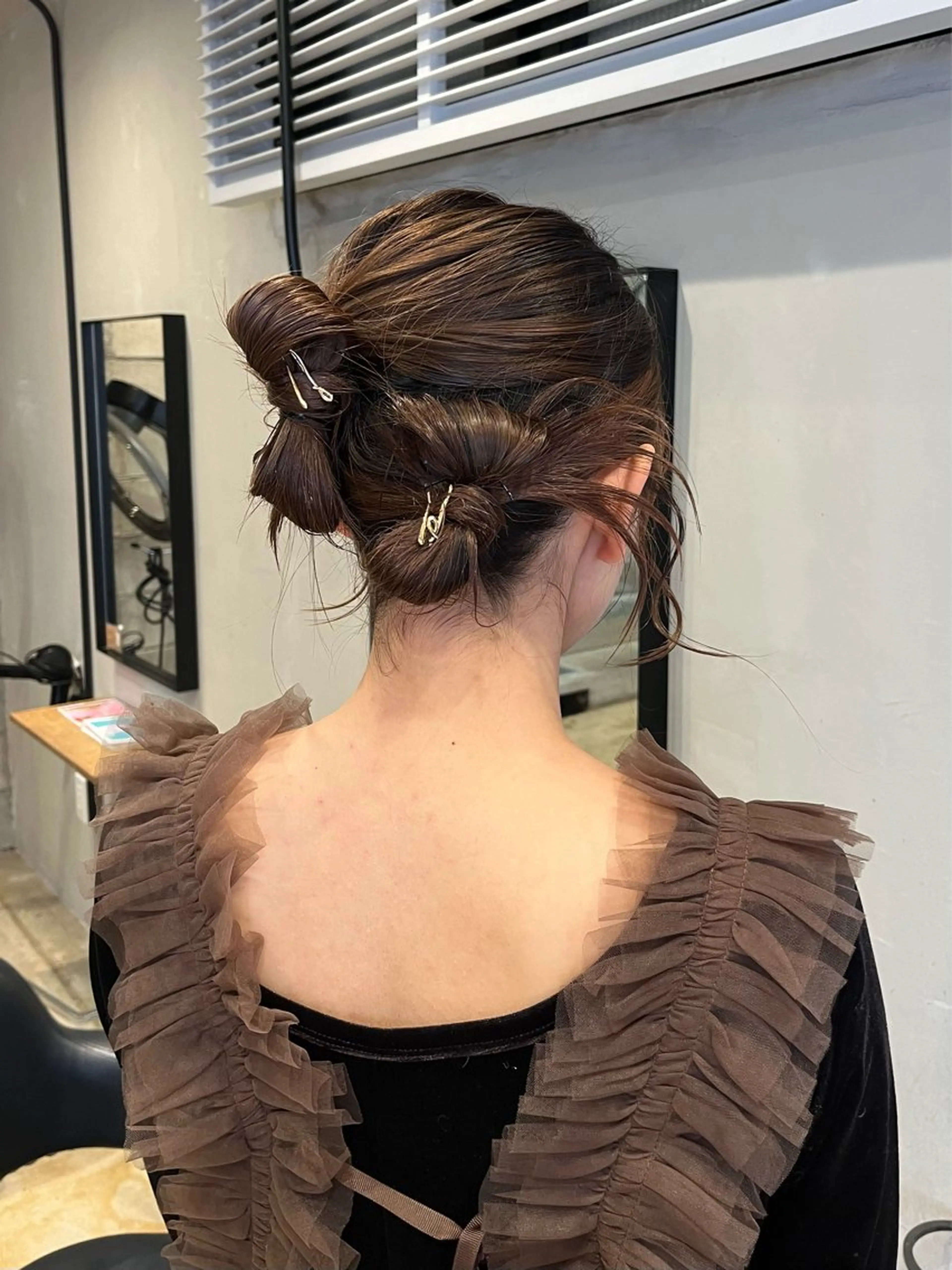 ミディアム ヘアアレンジ 結婚式・ブライダル みわ/博多 ブリーチ/メンズヘアのヘアスタイル