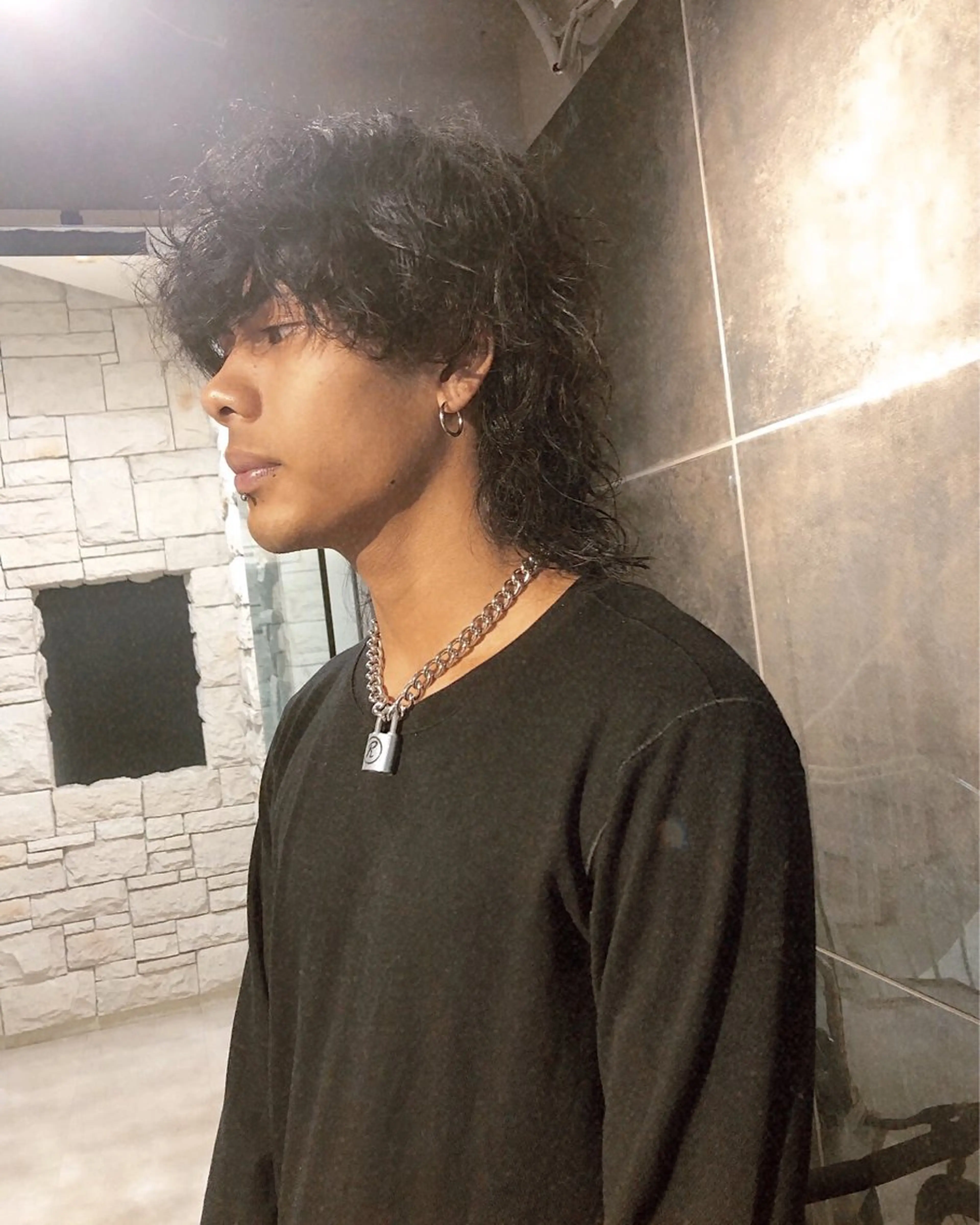 パーマ ヘアアレンジ メンズ メンズパーマ 波巻きパーマ メンズウルフカット ウルフカット カット パーマ トリートメント ヘアセット ainico+所属・メンズ特化✂️栗原 侑也のヘアスタイル