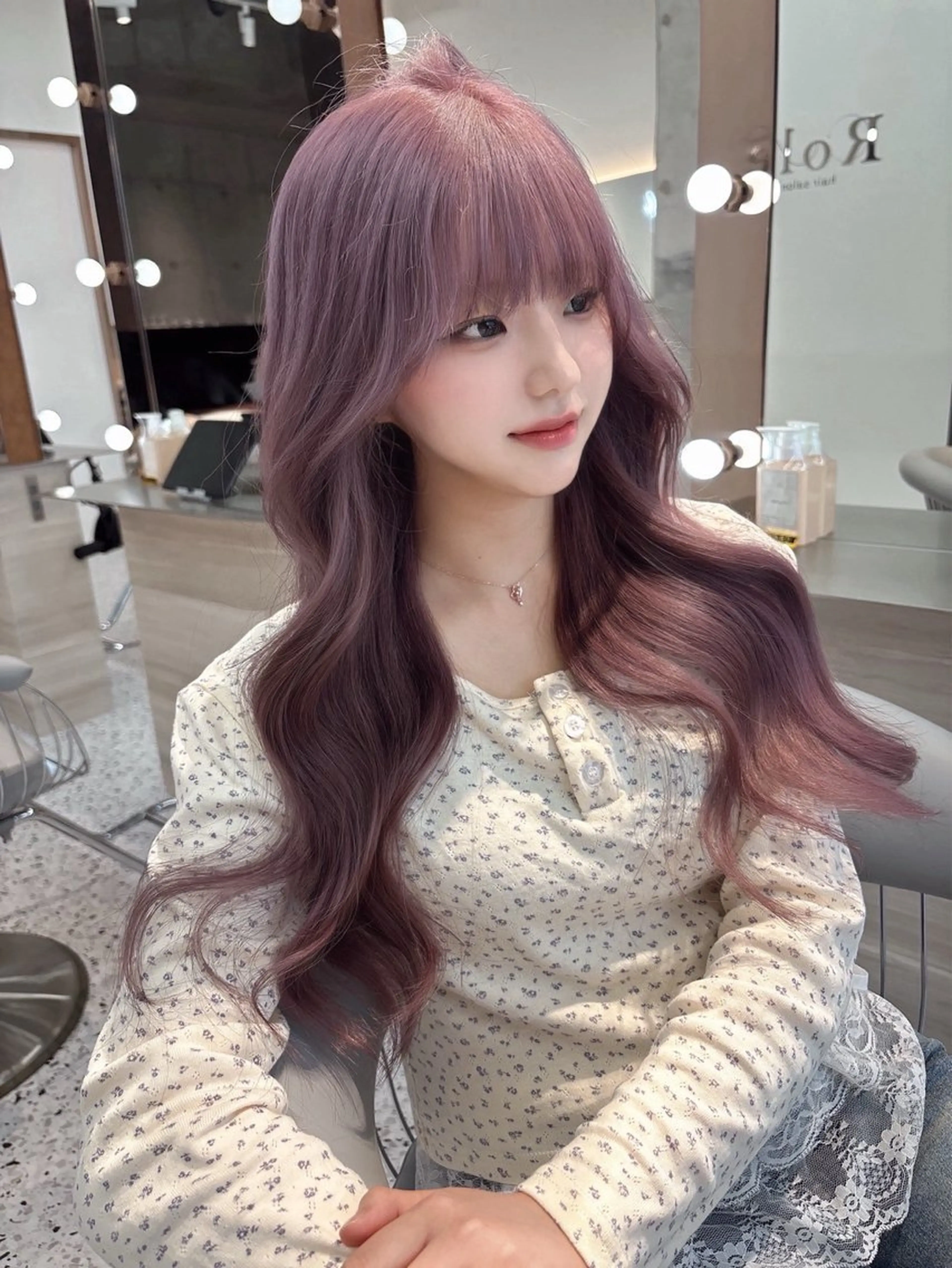 ロング カラー カット ヘアカラー トリートメント Lond mare レイヤーカット/韓国のヘアスタイル