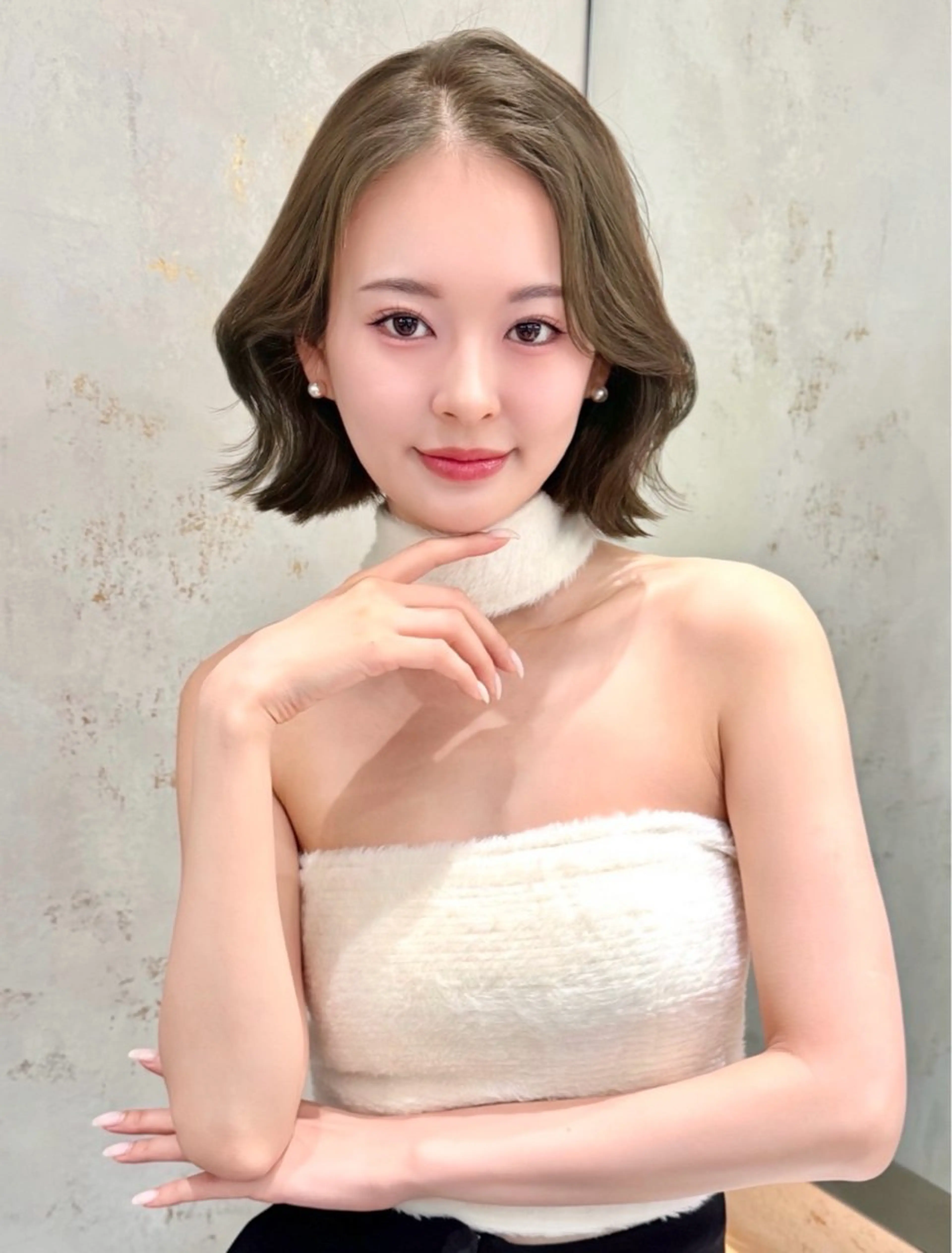 ショート カラー カット ヘアカラー トリートメント 莉乃/縮毛矯正/髪質 改善/艶カラーのヘアスタイル