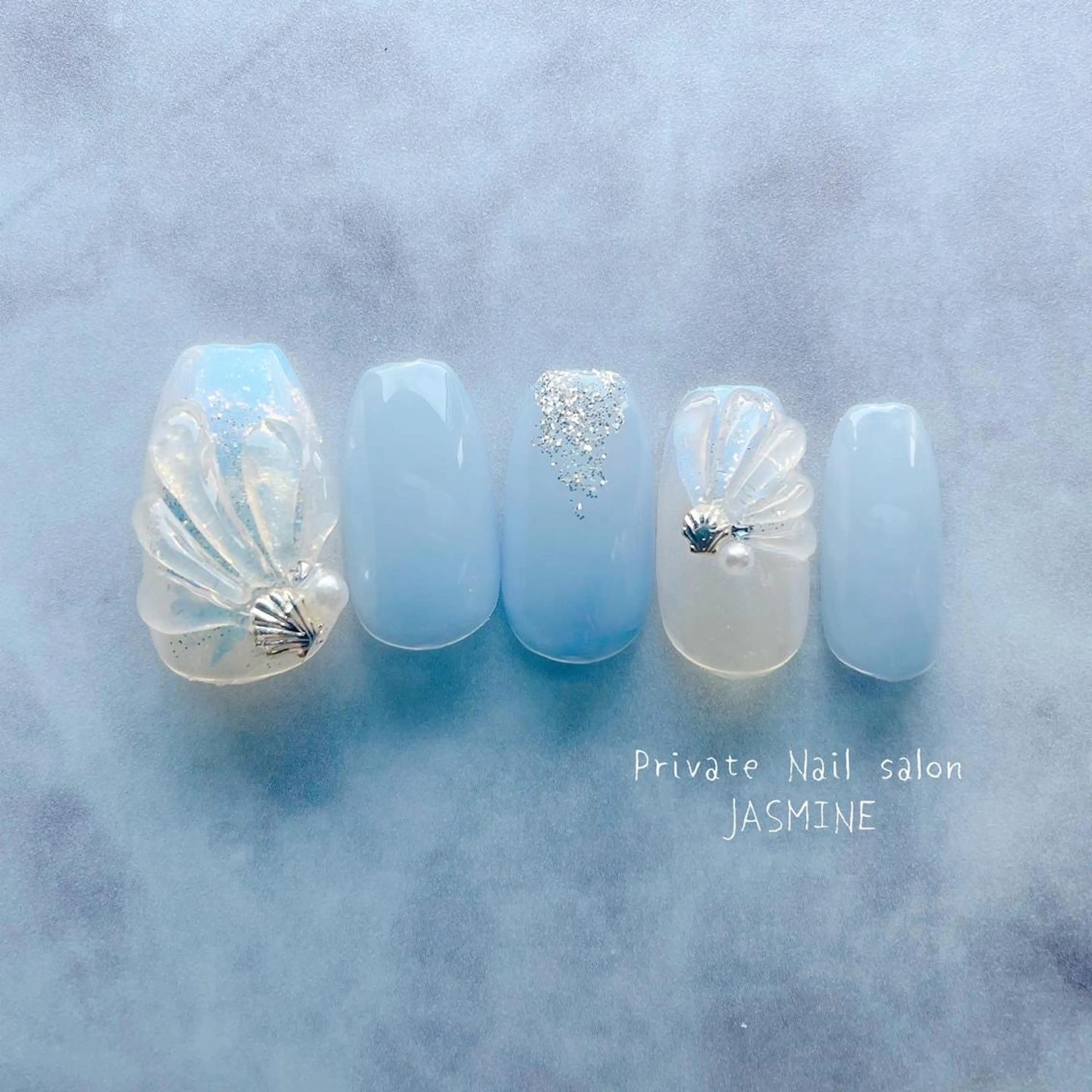 ネイル ぷっくりネイル 夏ネイル ハンドネイル Nail salon JASMINEのネイルデザイン