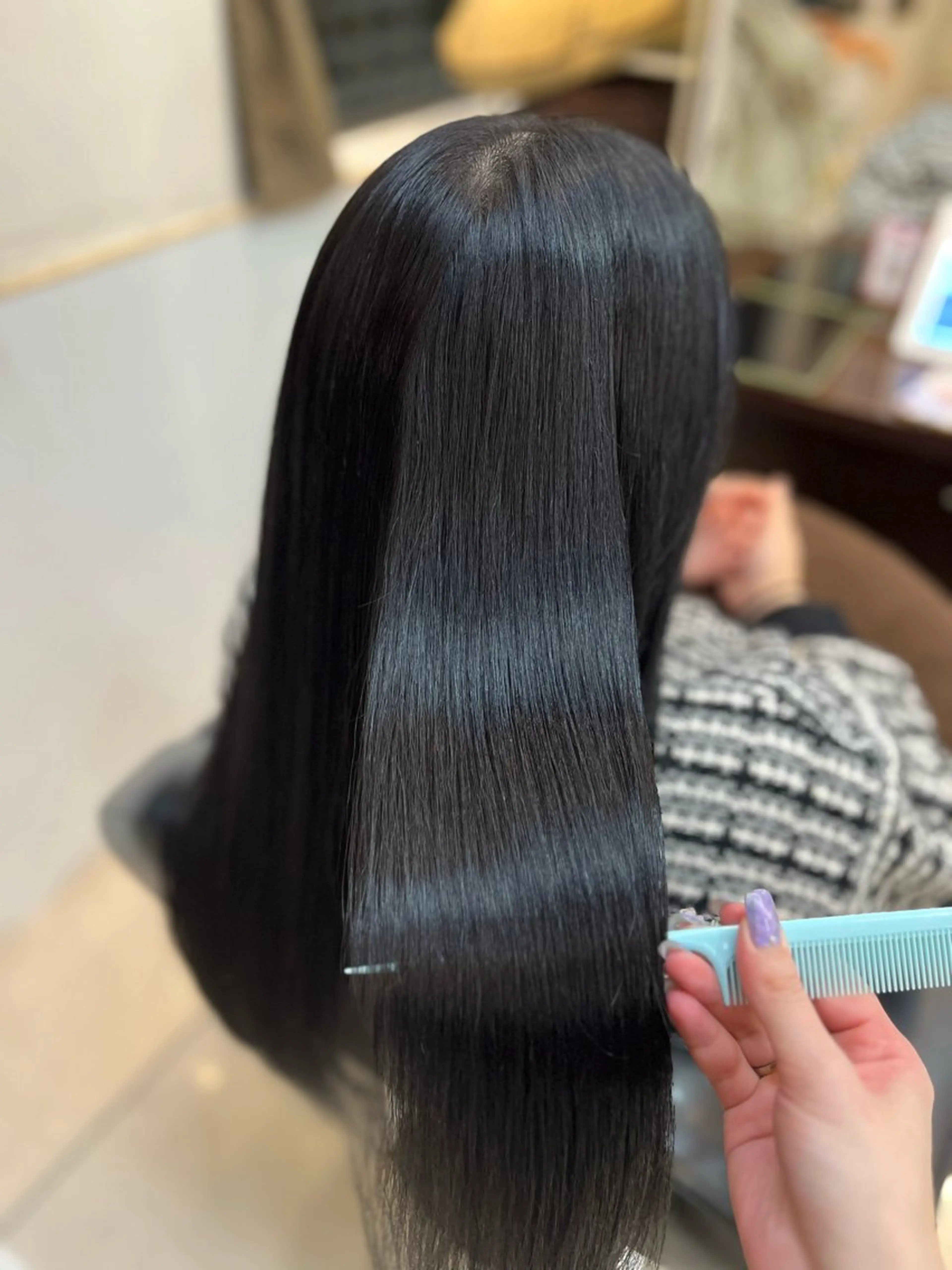 ロング カラー 黒髪 トリートメント ヘアカラー 🍒 SANA🍒のヘアスタイル