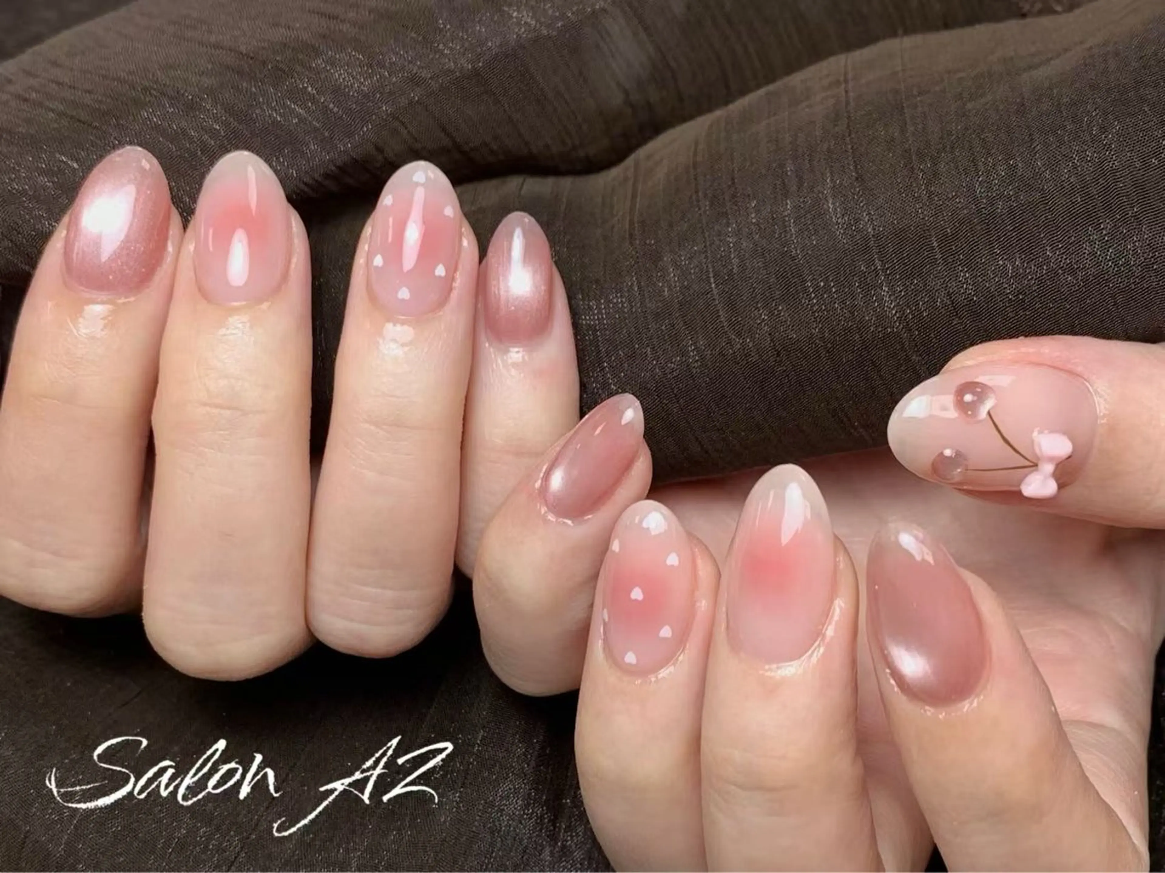 ネイル アートネイル フットネイル フレンチネイル マグネットネイル 持ち込み ハンドネイル salon AZのネイルデザイン