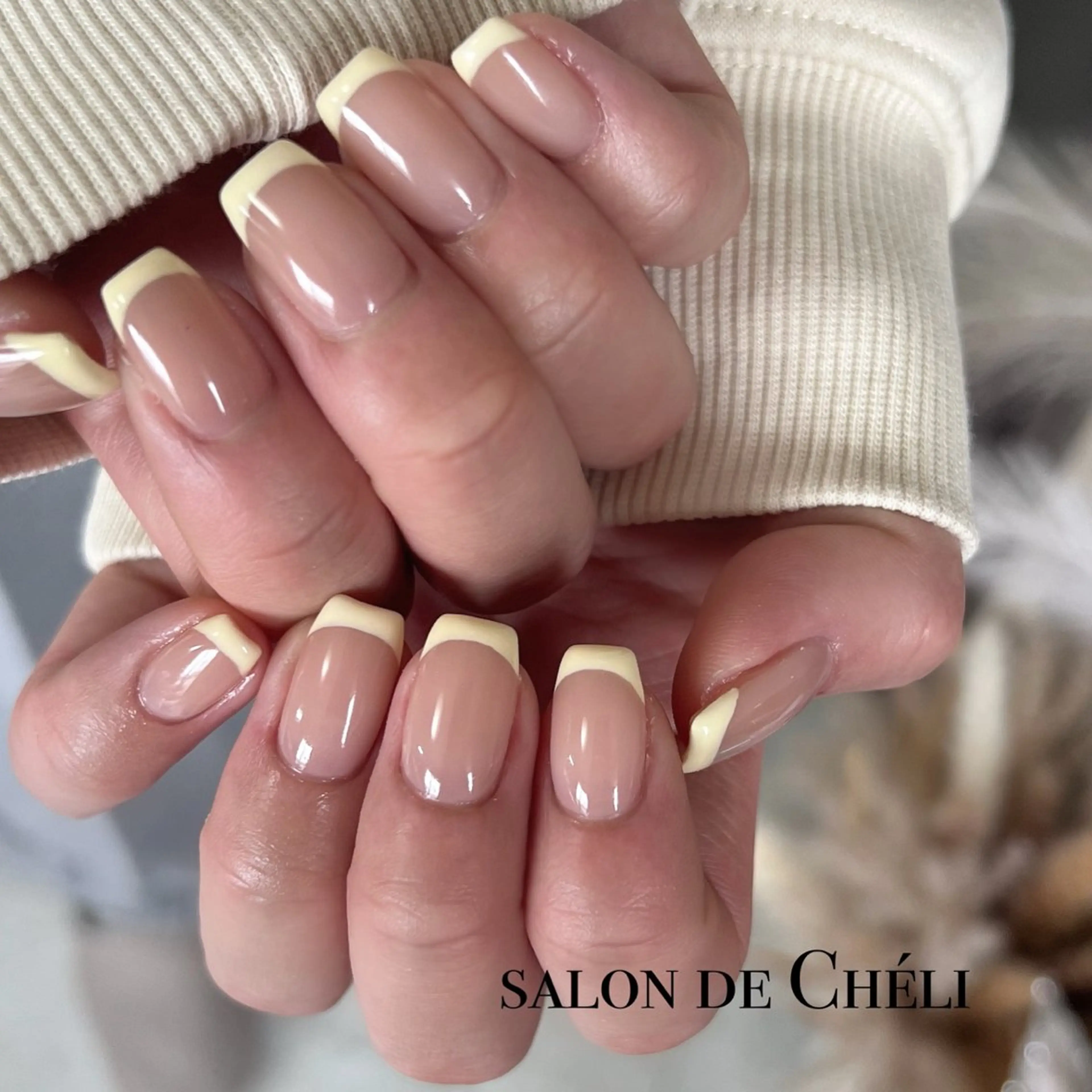 ネイル フレンチネイル ハンドネイル salon de Cheliのネイルデザイン