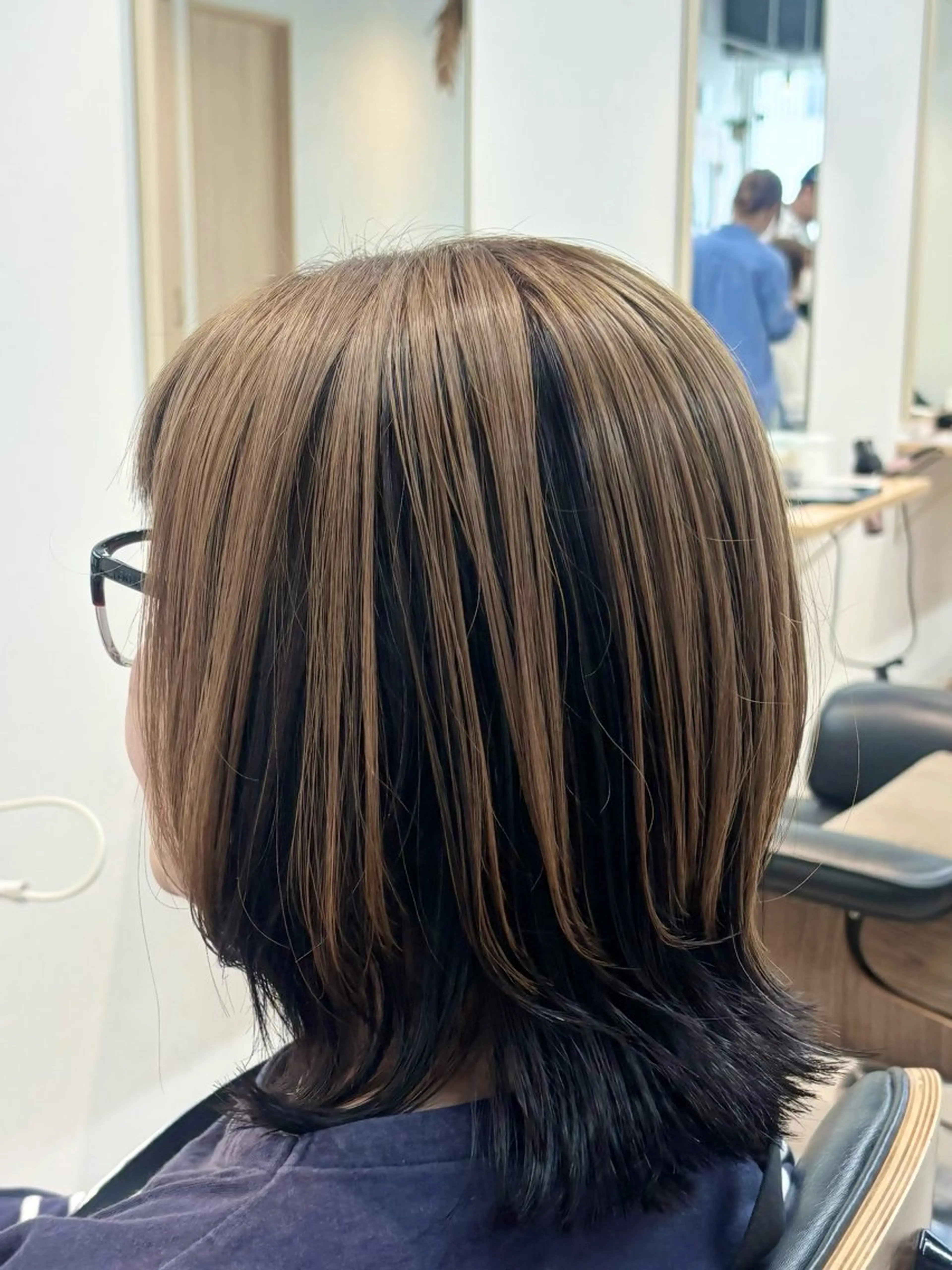 ミディアム カット ヘアカラー トリートメント ✨ツヤ感透明感カラー /縮毛矯正/うみ✨️のヘアスタイル