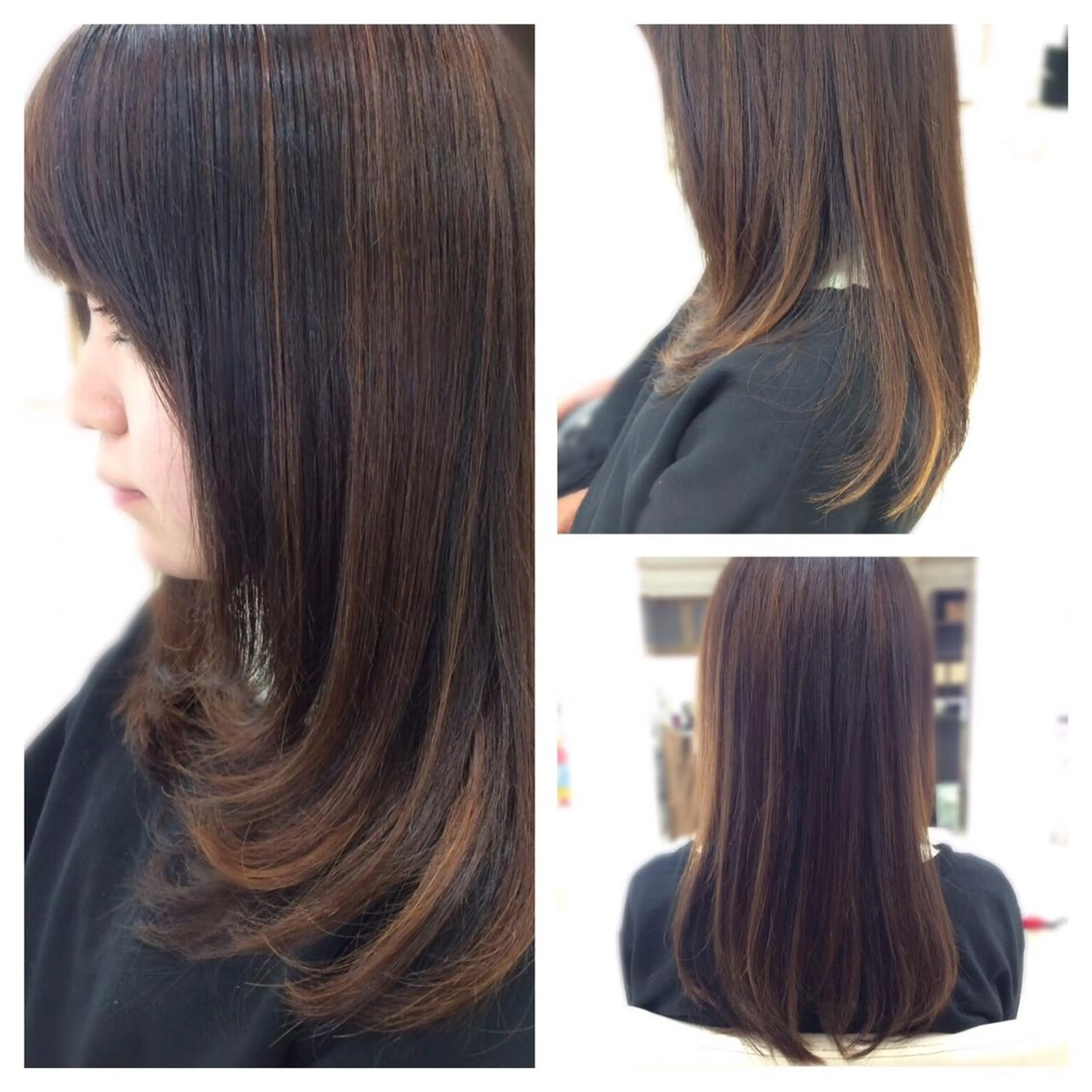 ロング 顔まわりレイヤー レイヤーカット いけだ ゆうのヘアスタイル