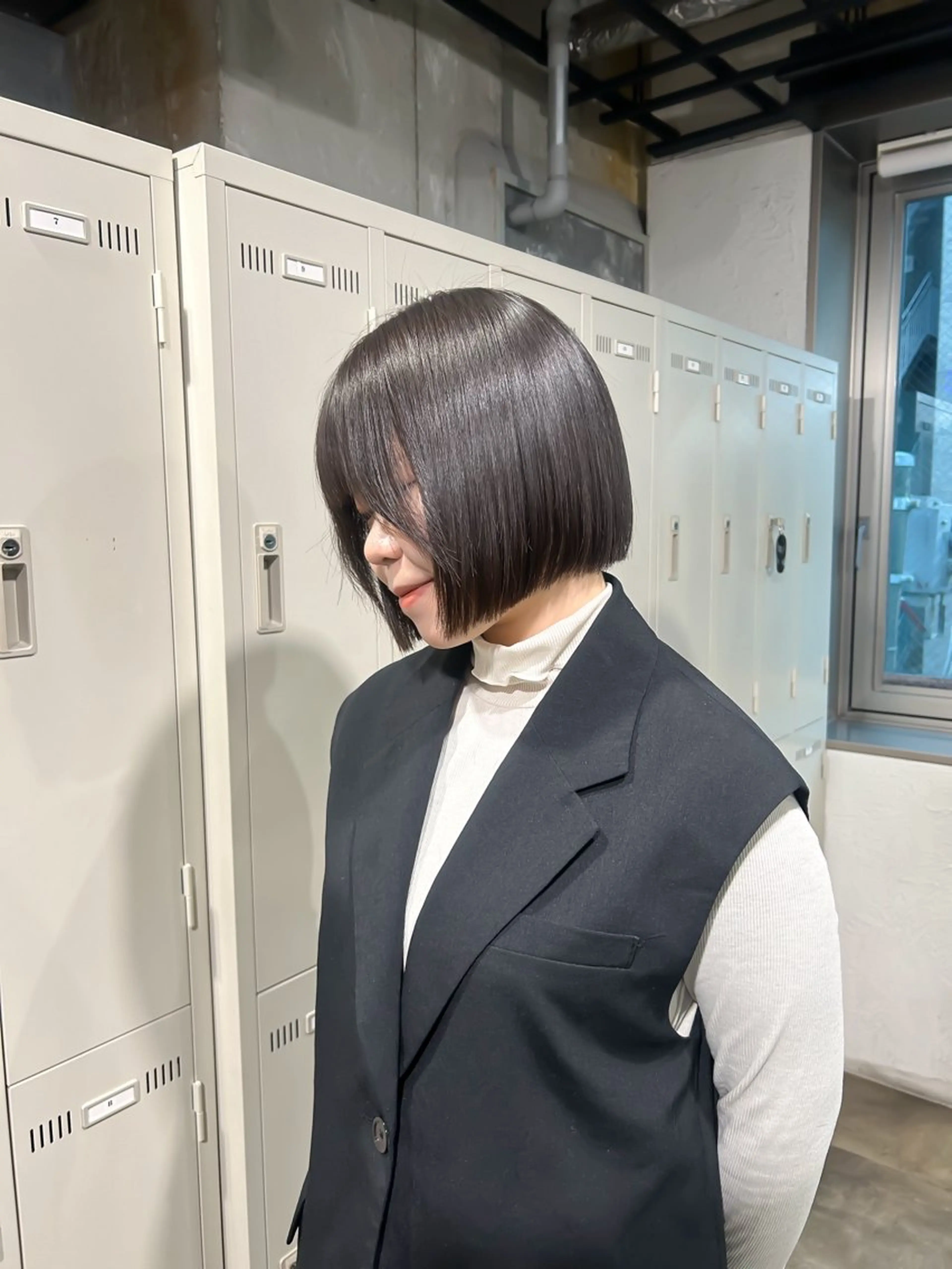 ショート カラー 切りっぱなしボブ 前下がりボブ ボブ 似合わせカット 【縮毛矯正ブリーチ】 MANATO🌈のヘアスタイル