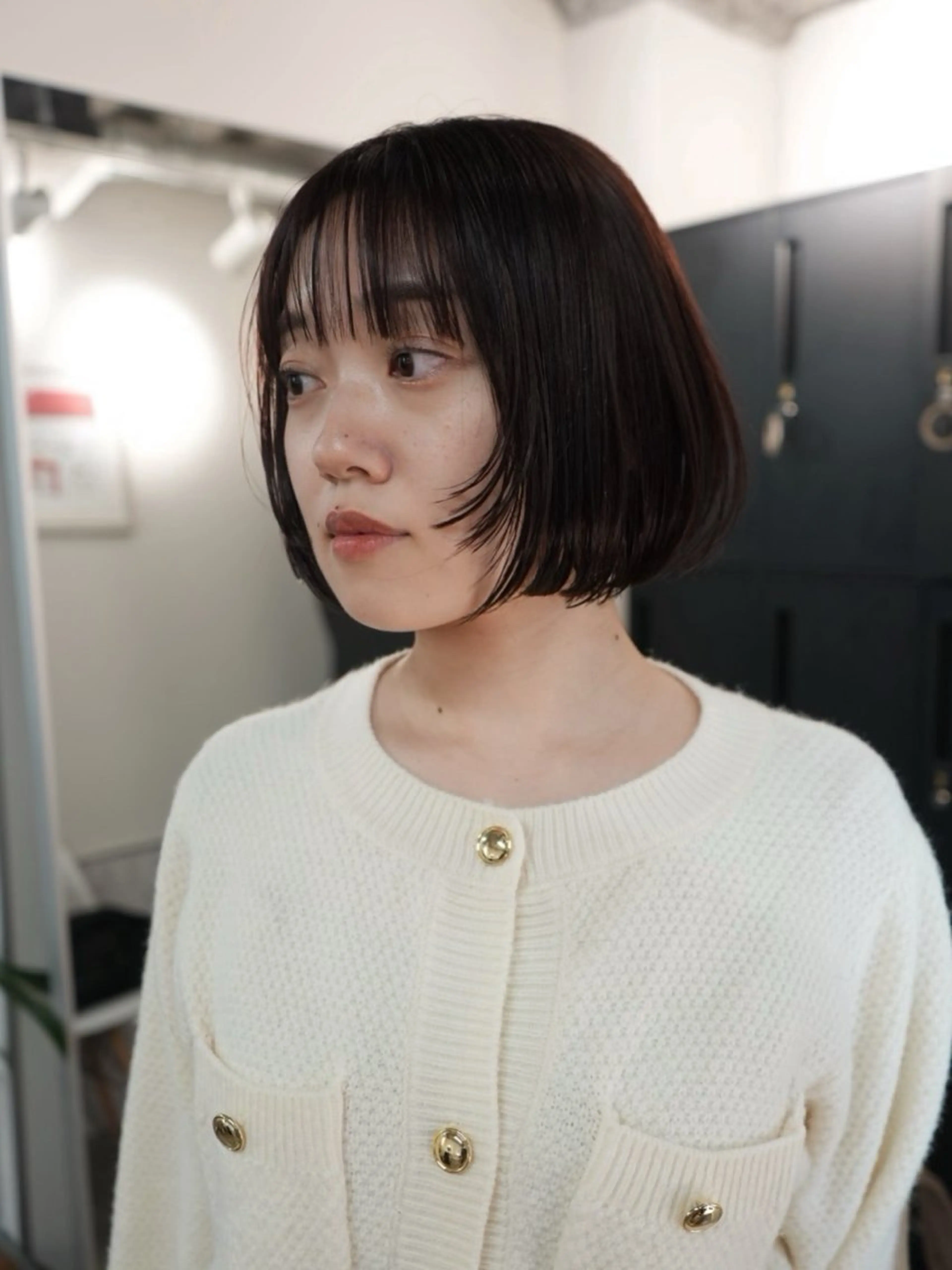 ショート カラー ボルドーカラー ボブ カット ヘアカラー トリートメント 新宿/ブリーチ /パーマ/戸羽のヘアスタイル