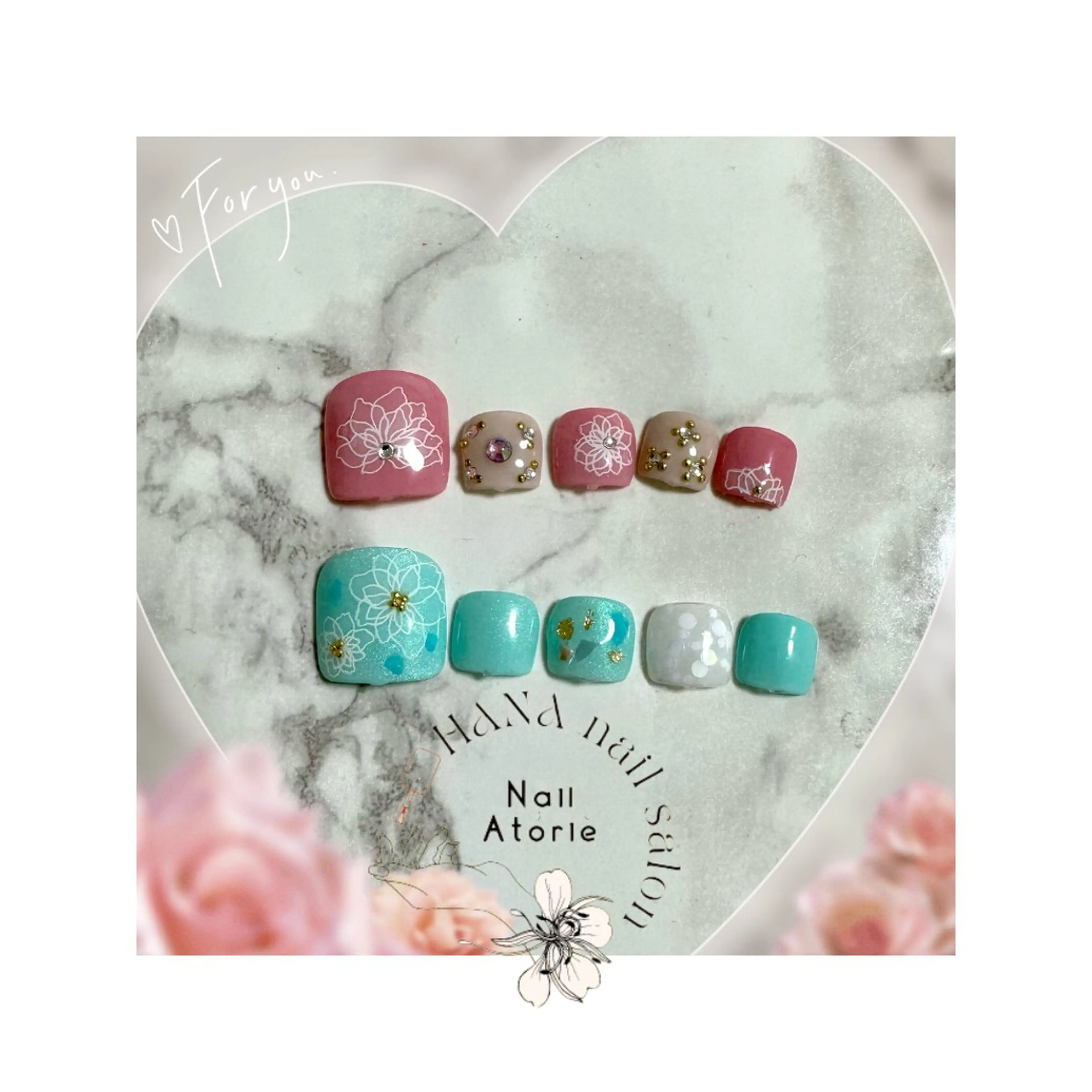 ネイル 春ネイル フットネイル HaNA 　nail salonのネイルデザイン