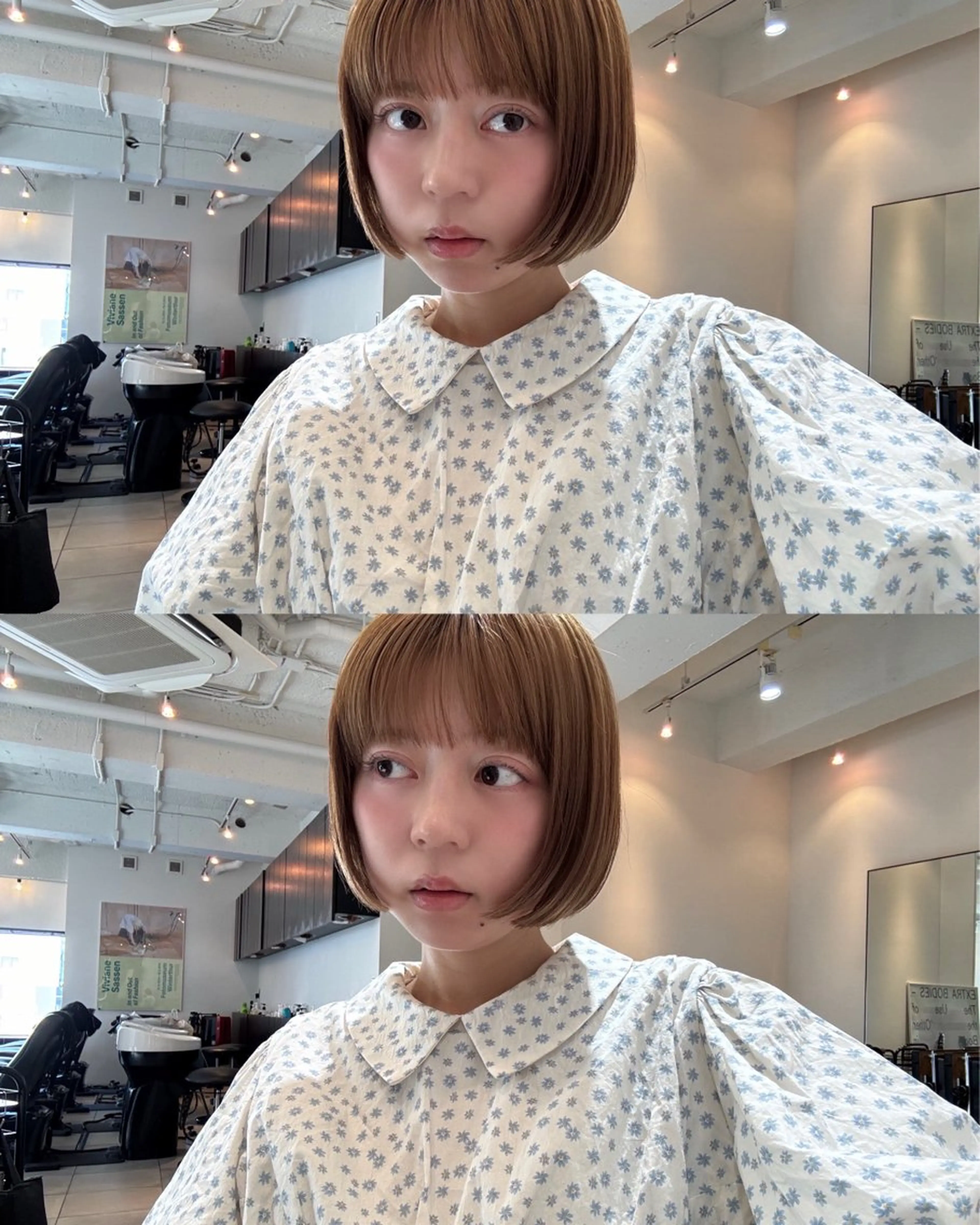 ショート riria/ボブ /透明感カラー🎀のヘアスタイル