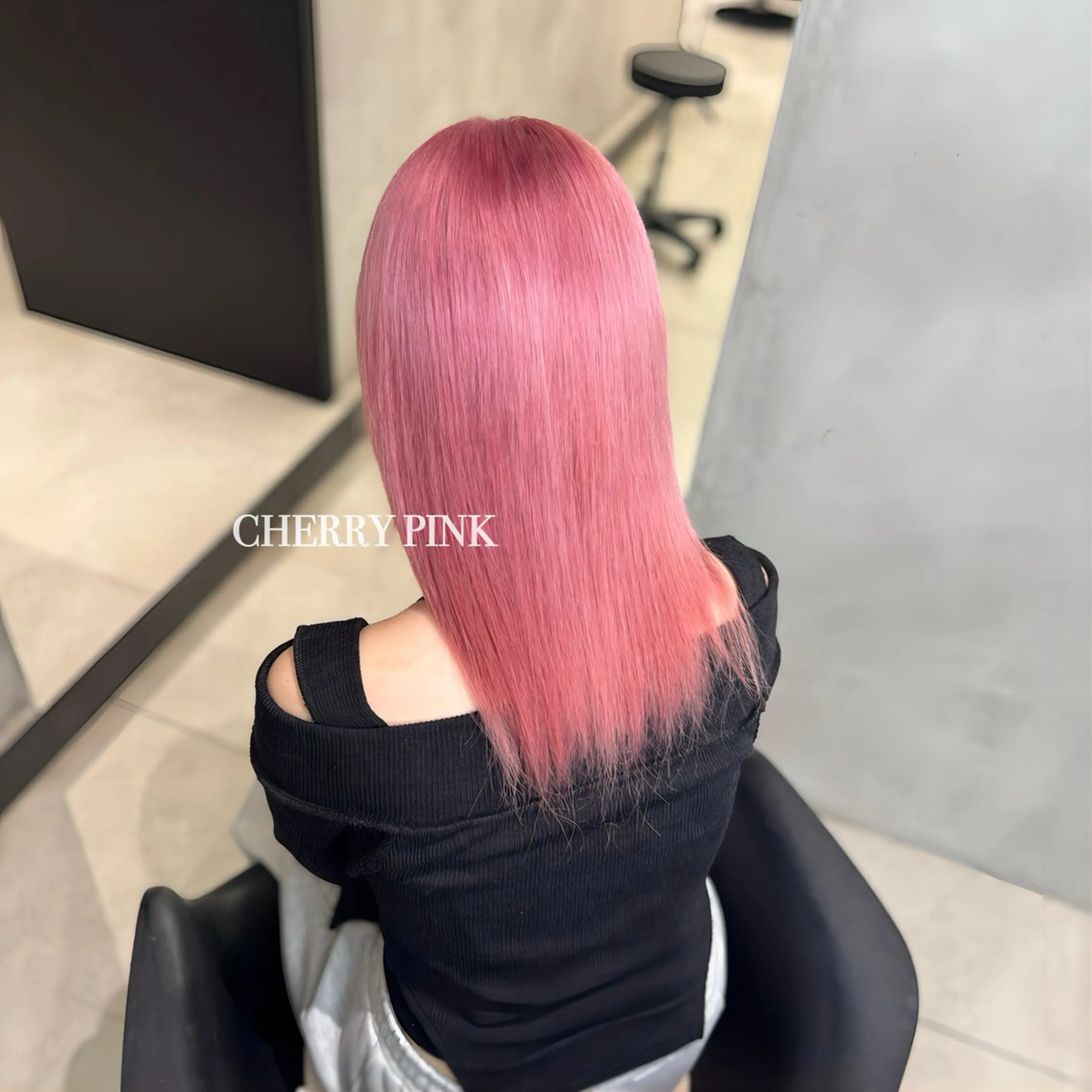 ミディアム カラー ブリーチ ピンクカラー ヘアカラー 大阪 梅田/ ハイトーン/エクステのヘアスタイル