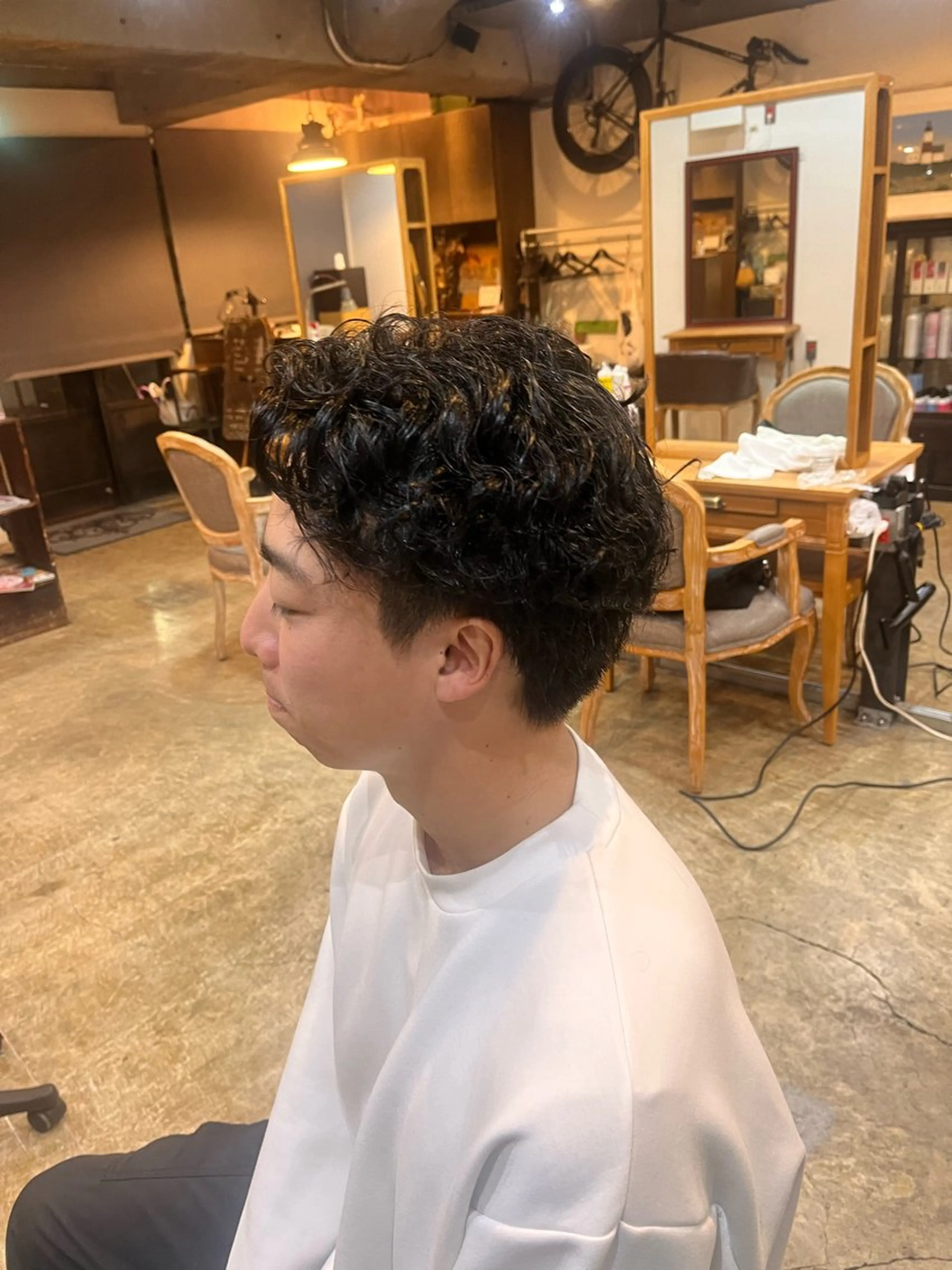 パーマ メンズ パーマ 松原 樹里のヘアスタイル