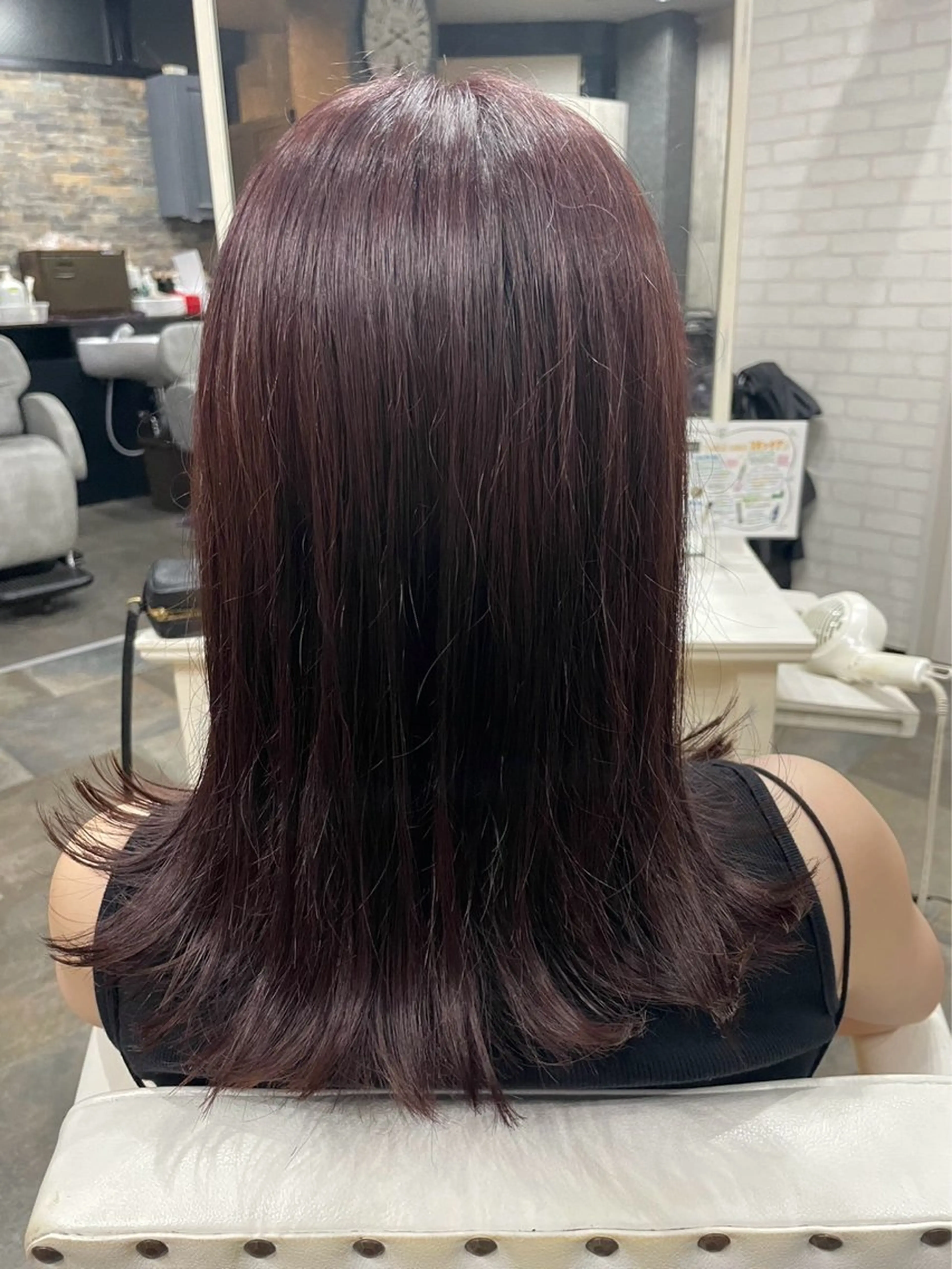 ミディアム ボブレイヤー ミディアムパーマ ミストバング ボブ ハイライト The Apartment of Solon Citta 船橋609所属・髪質改善/縮毛矯正/ 美髪/個室/ハラのヘアスタイル