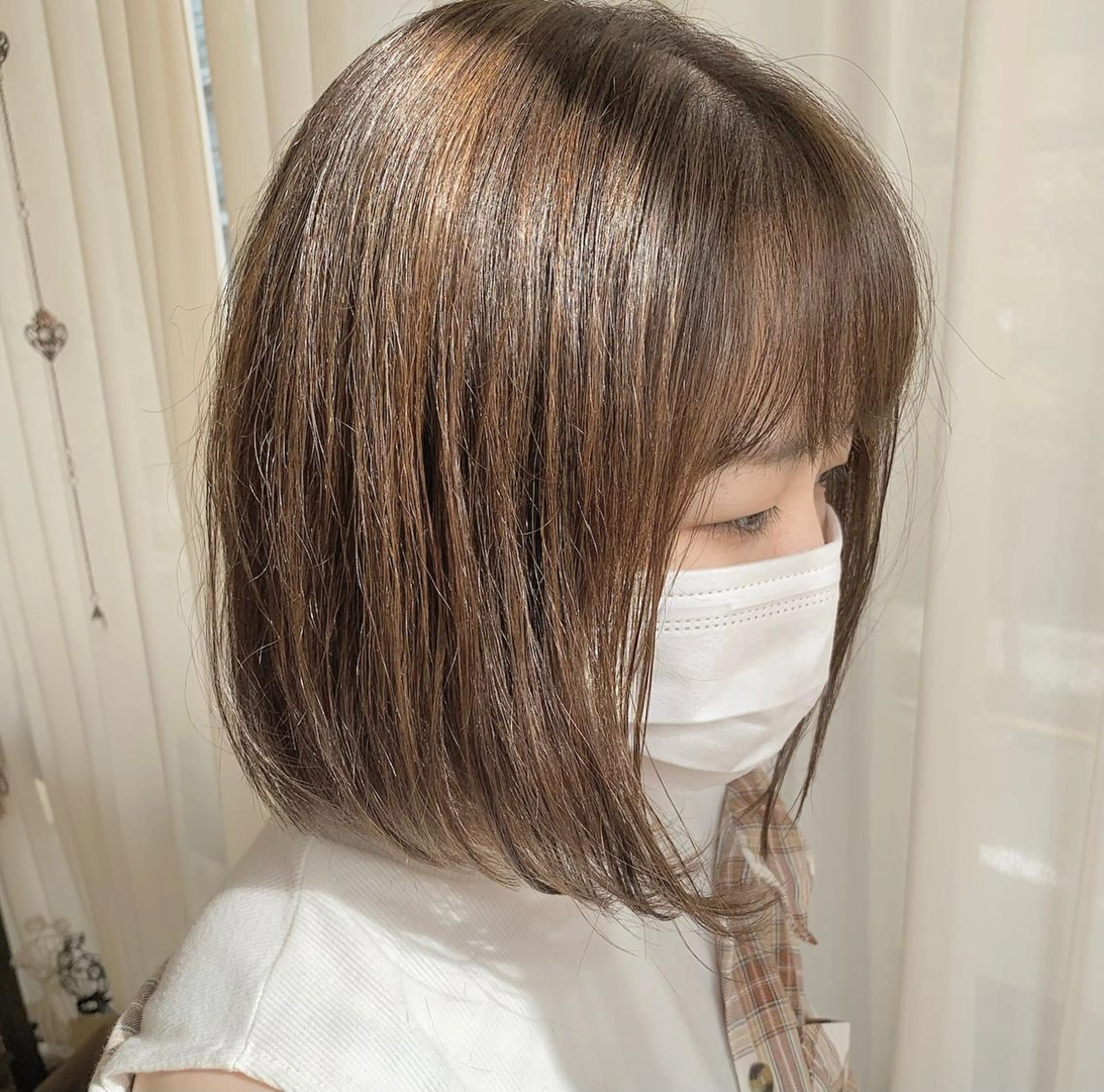 ショート カラー ボブ 髪質改善色素改善特化 keiのヘアスタイル