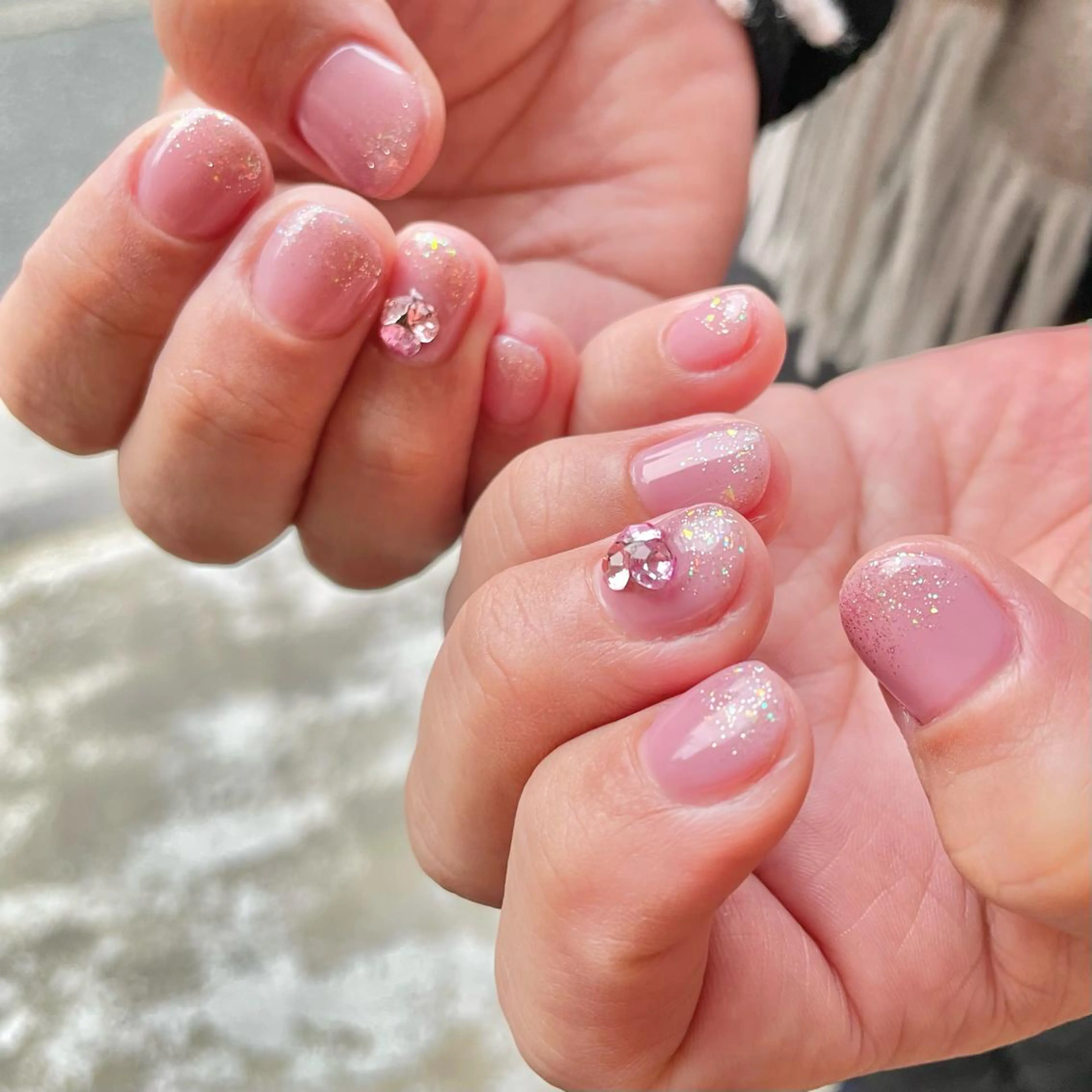 ネイル ラメ(グリッター) シモダ カスミ 🦀 @ksm_smdのネイルデザイン