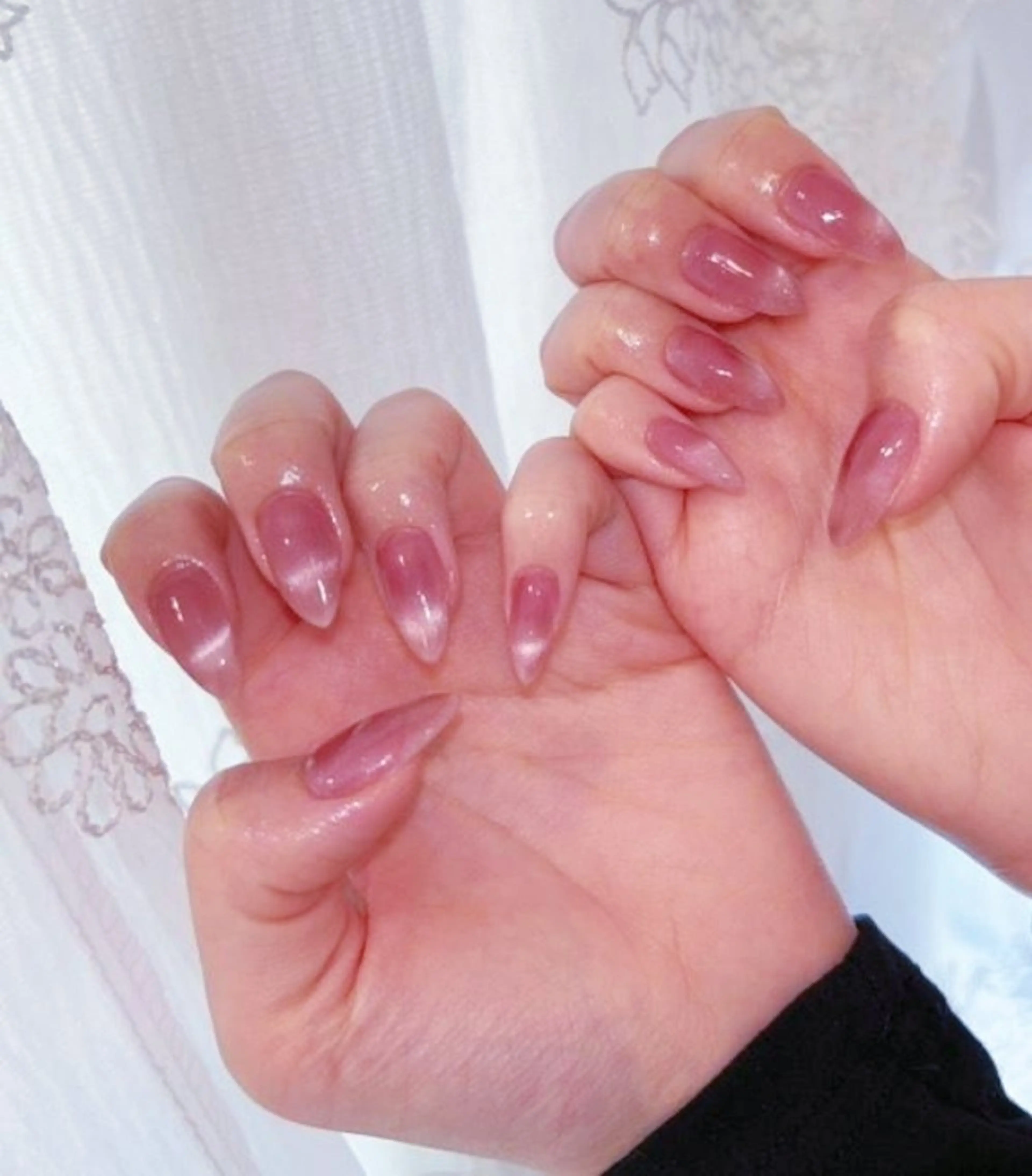 ネイル 長さ出し ジェルネイル 韓国ネイル マグネットネイル ニュアンスネイル I LOVE ME NAIL.｡.:*♡のネイルデザイン