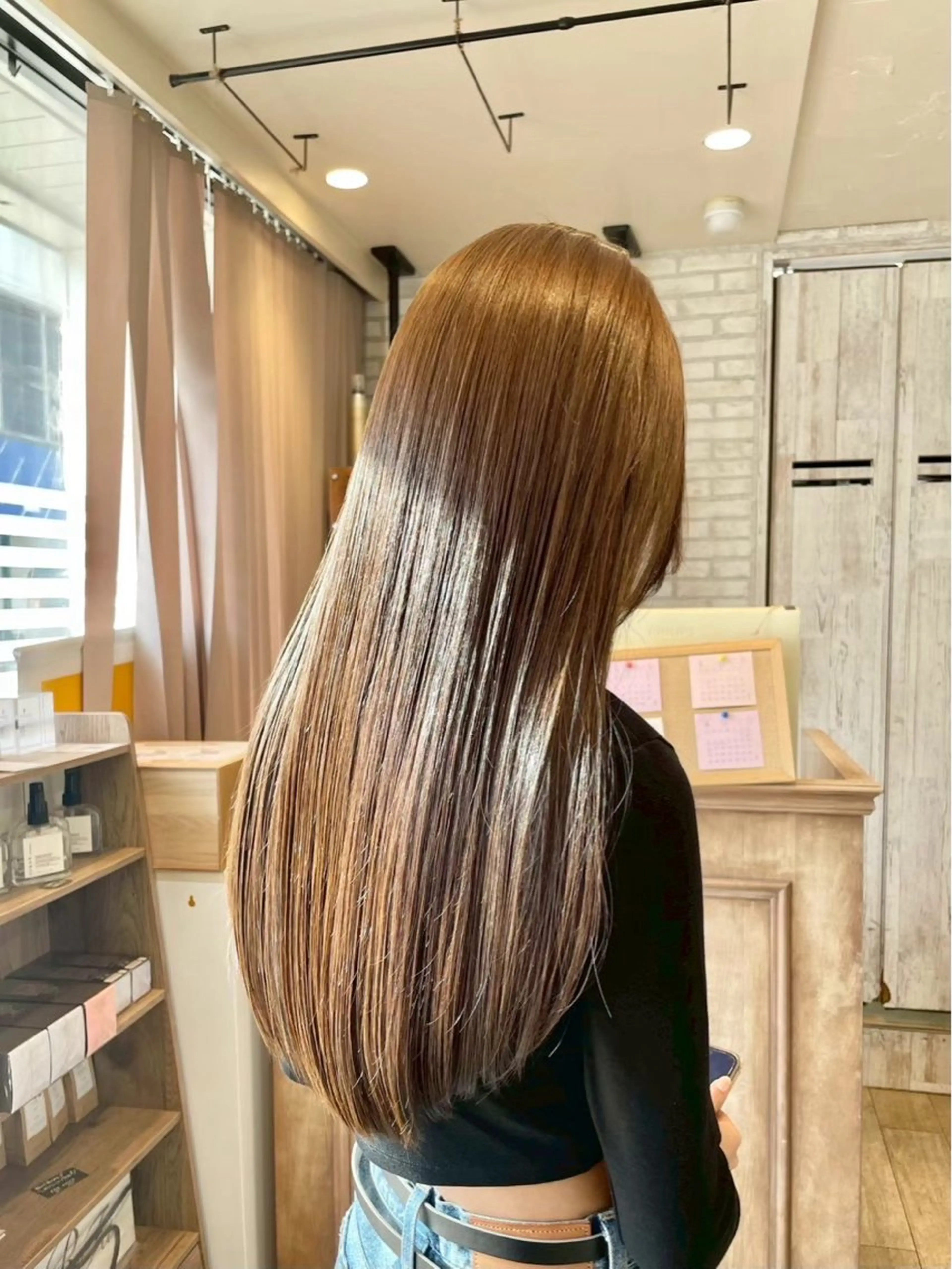 ロング 髪質改善 縮毛矯正 トリートメント カラーモデル募集 ✨🤍モモハ🤍✨のヘアスタイル