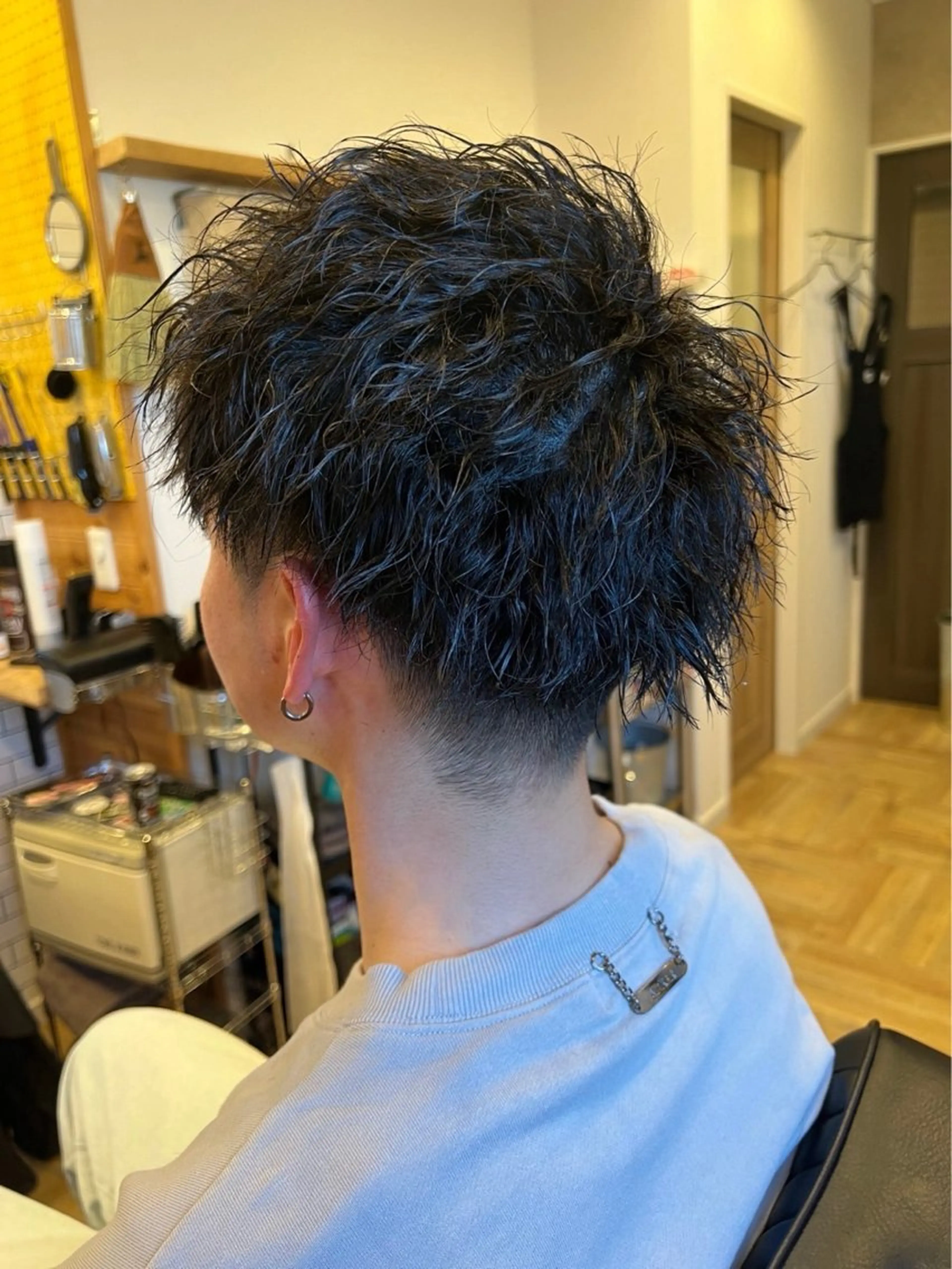 ミディアム パーマ HOOPbarber shop💈のヘアスタイル