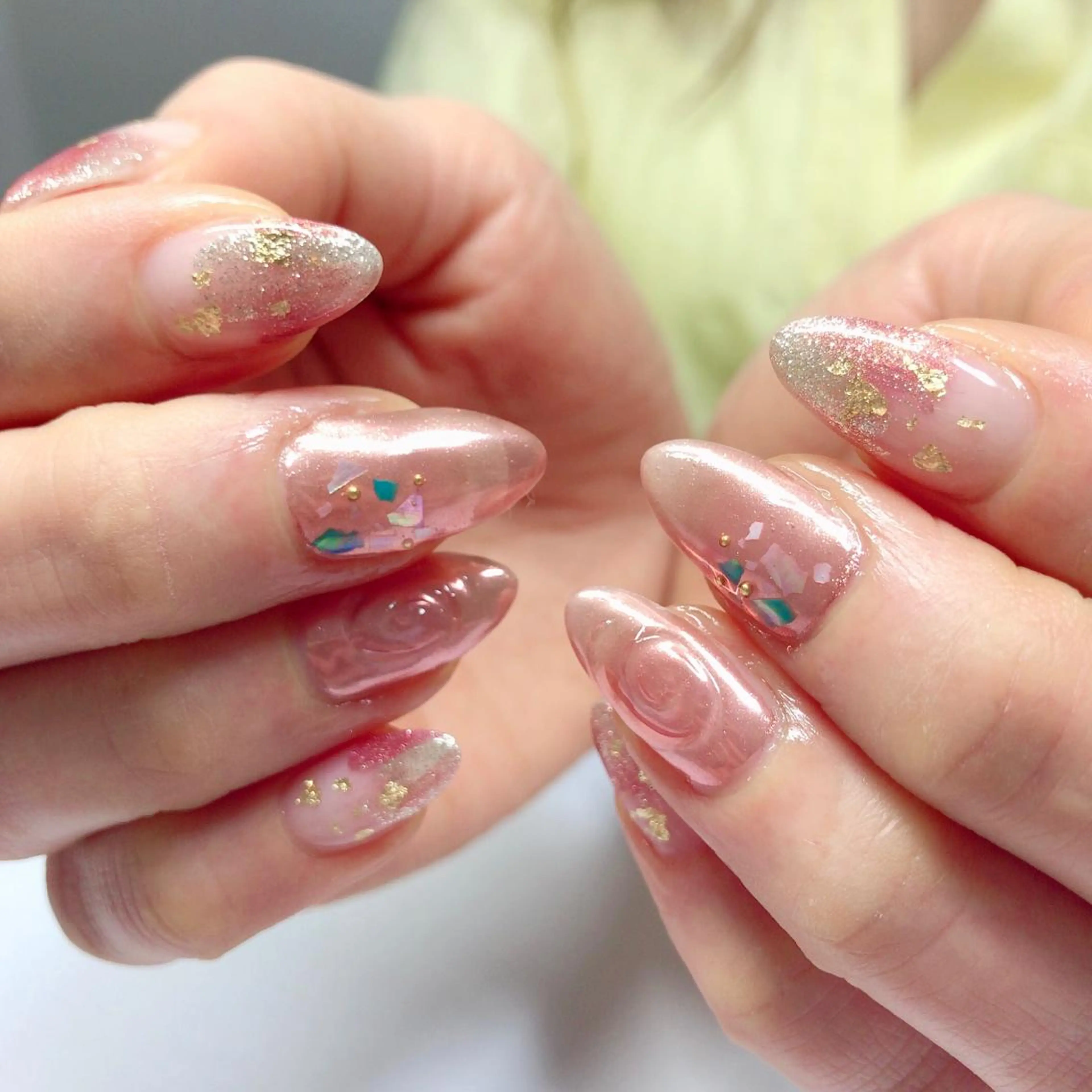ネイル ミラーネイル ピンク S Nailのネイルデザイン