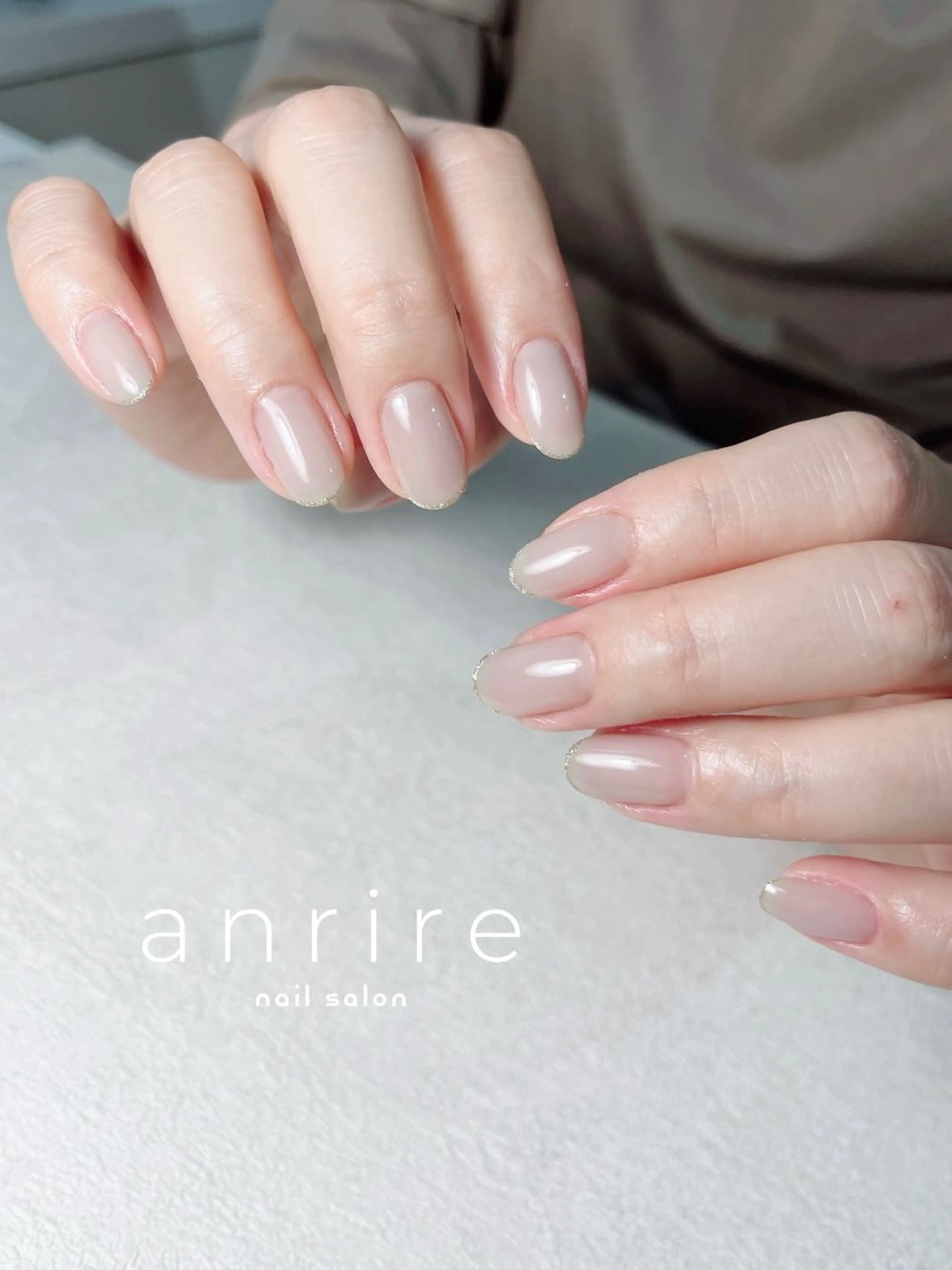 ネイル ジェルネイル ラメ(グリッター) オフィスネイル ワンカラーネイル パラジェル ハンドネイル nailsalon anrireのネイルデザイン
