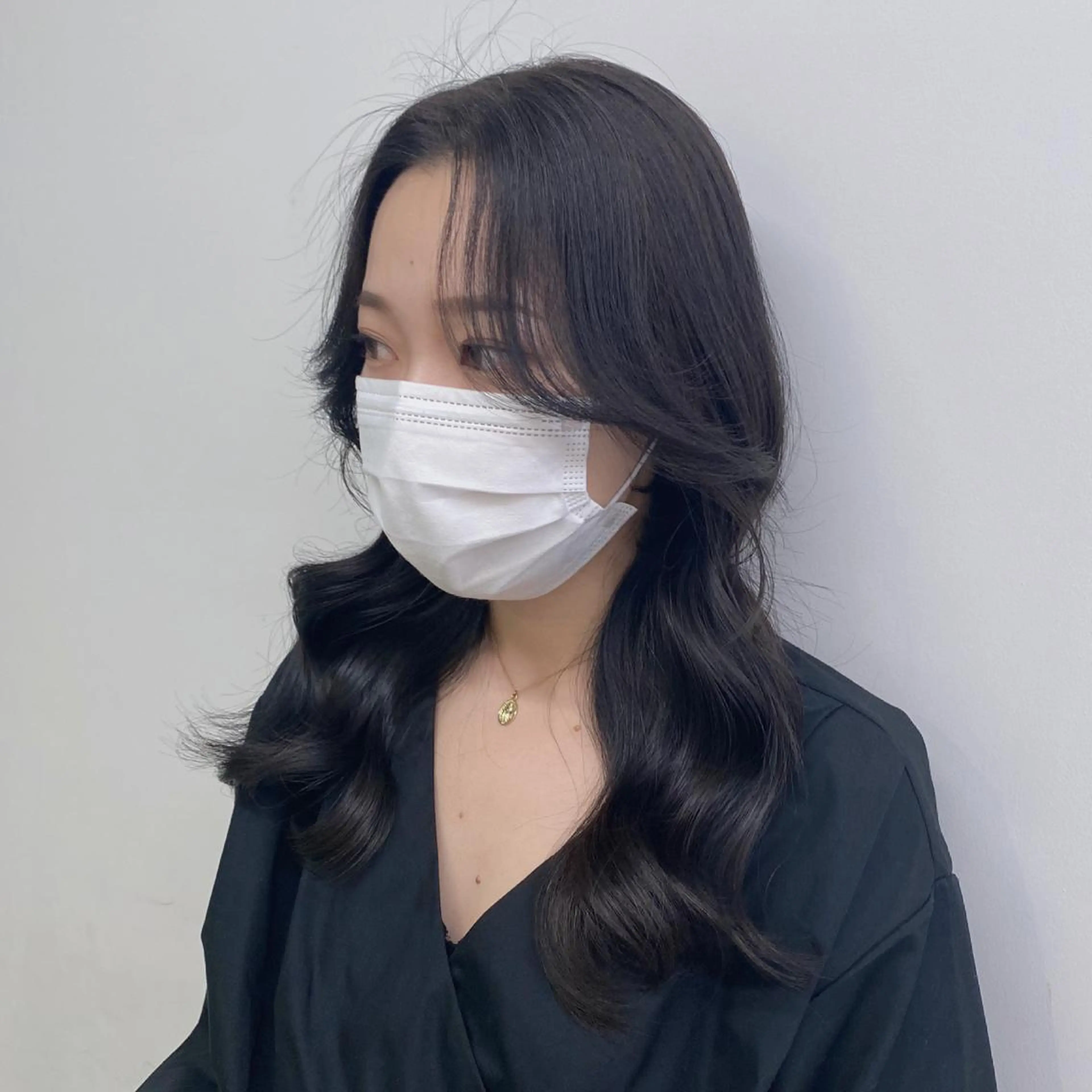 セミロング カラー ヘアアレンジ グレージュ ヨシンモリ おくれ毛 カット ヘアカラー トリートメント ヘッドスパ ヘアセット 💖韓国ヘアの匠 💖TAKUMI💖のヘアスタイル