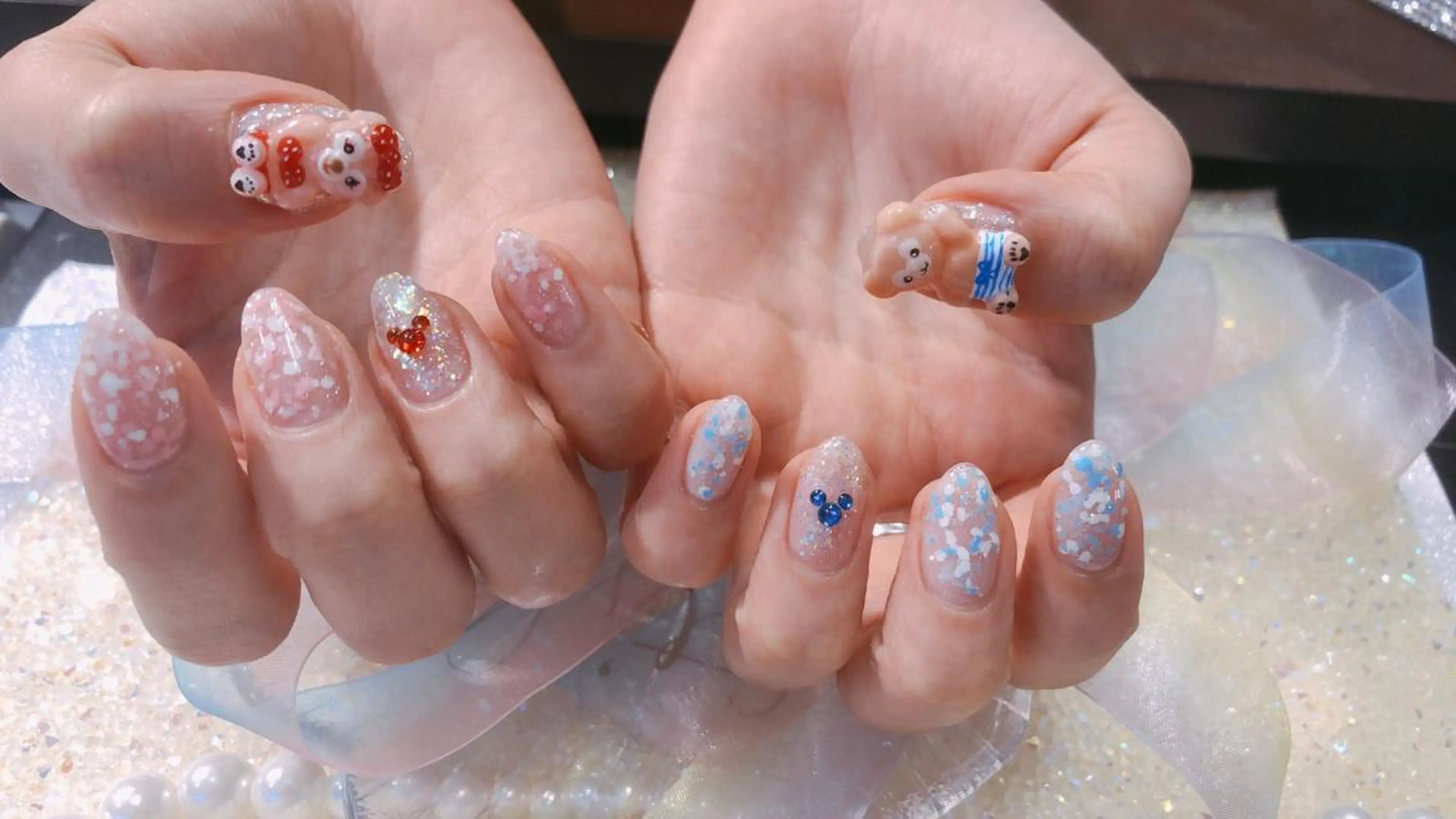 セミロング ネイル 長さ出し専門 nynaのネイルデザイン