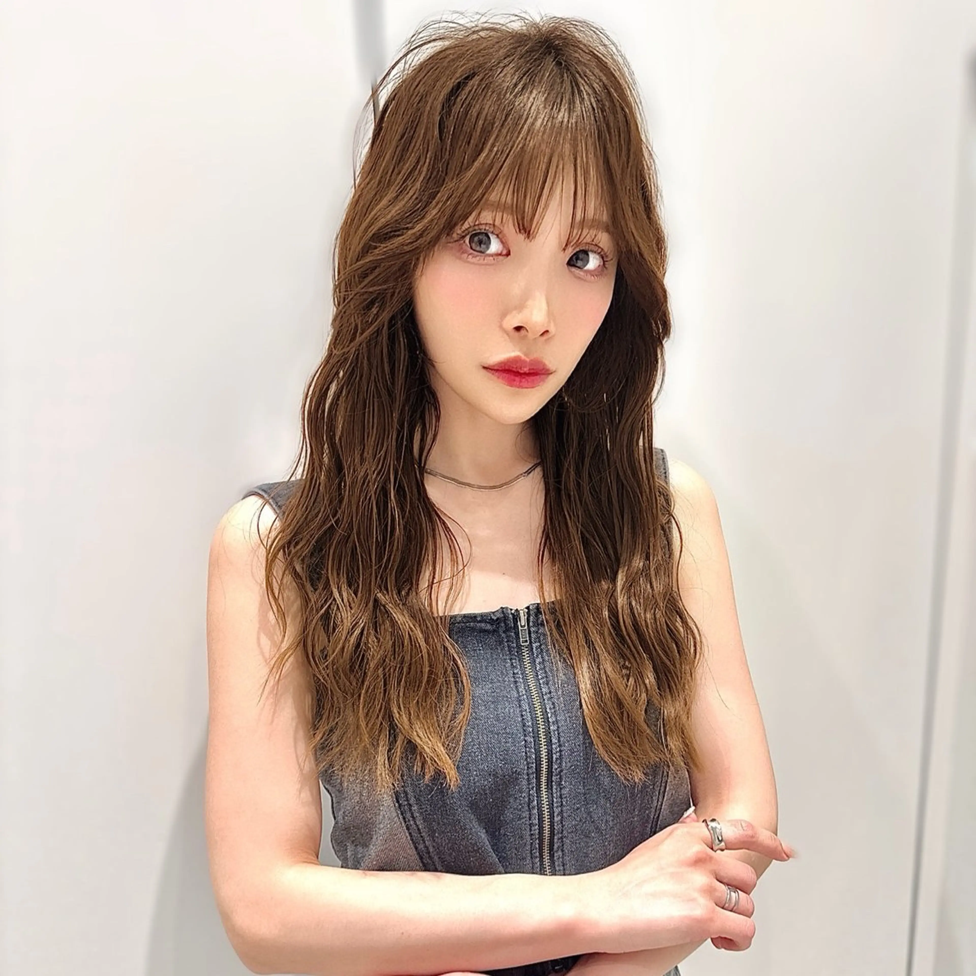 セミロング 韓国風ヘア カット ヘアカラー 森 隆秀/韓国ヘアのヘアスタイル