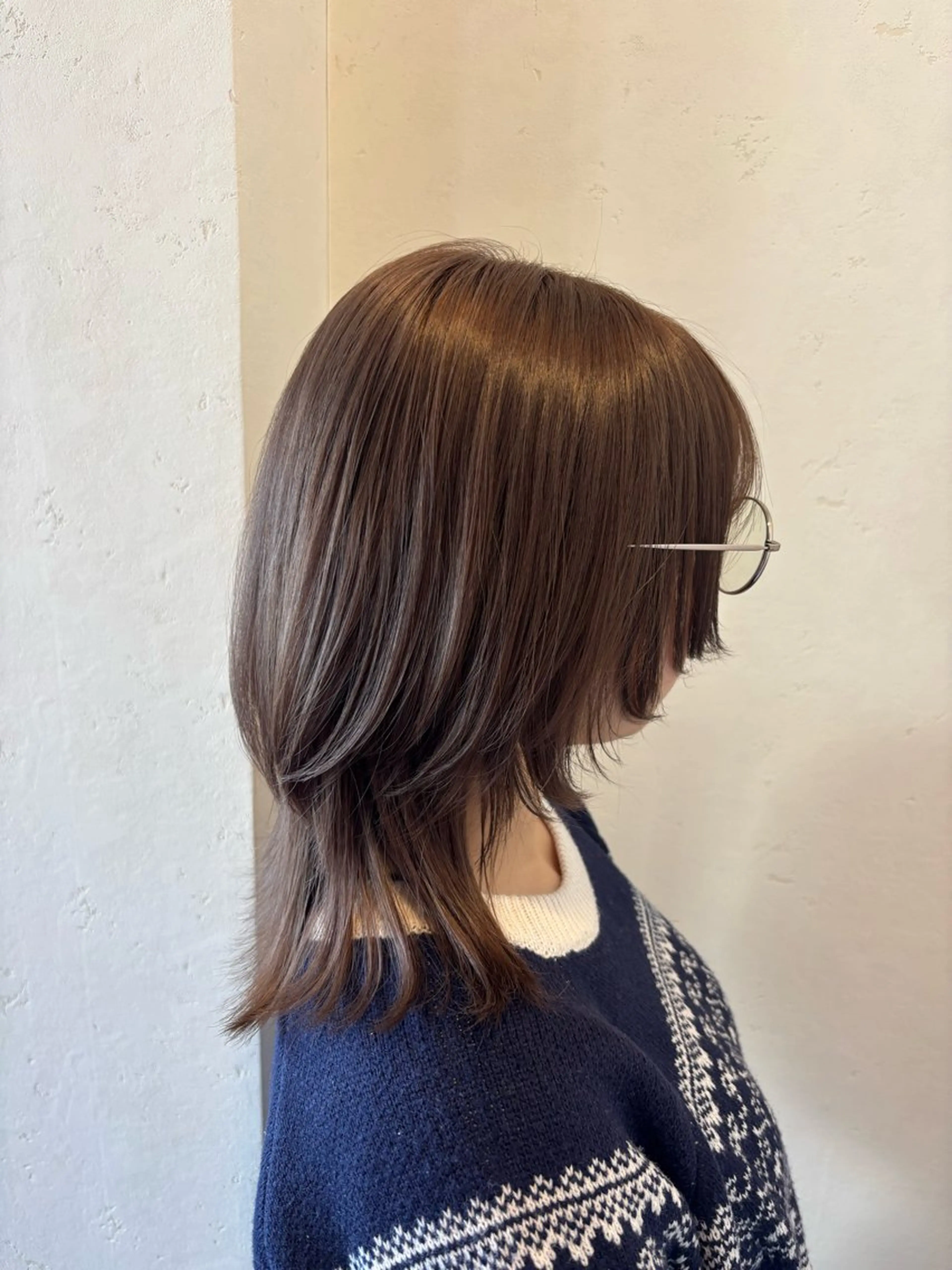 ミディアム レディースレイヤー× 透明感カラー/紗彩のヘアスタイル