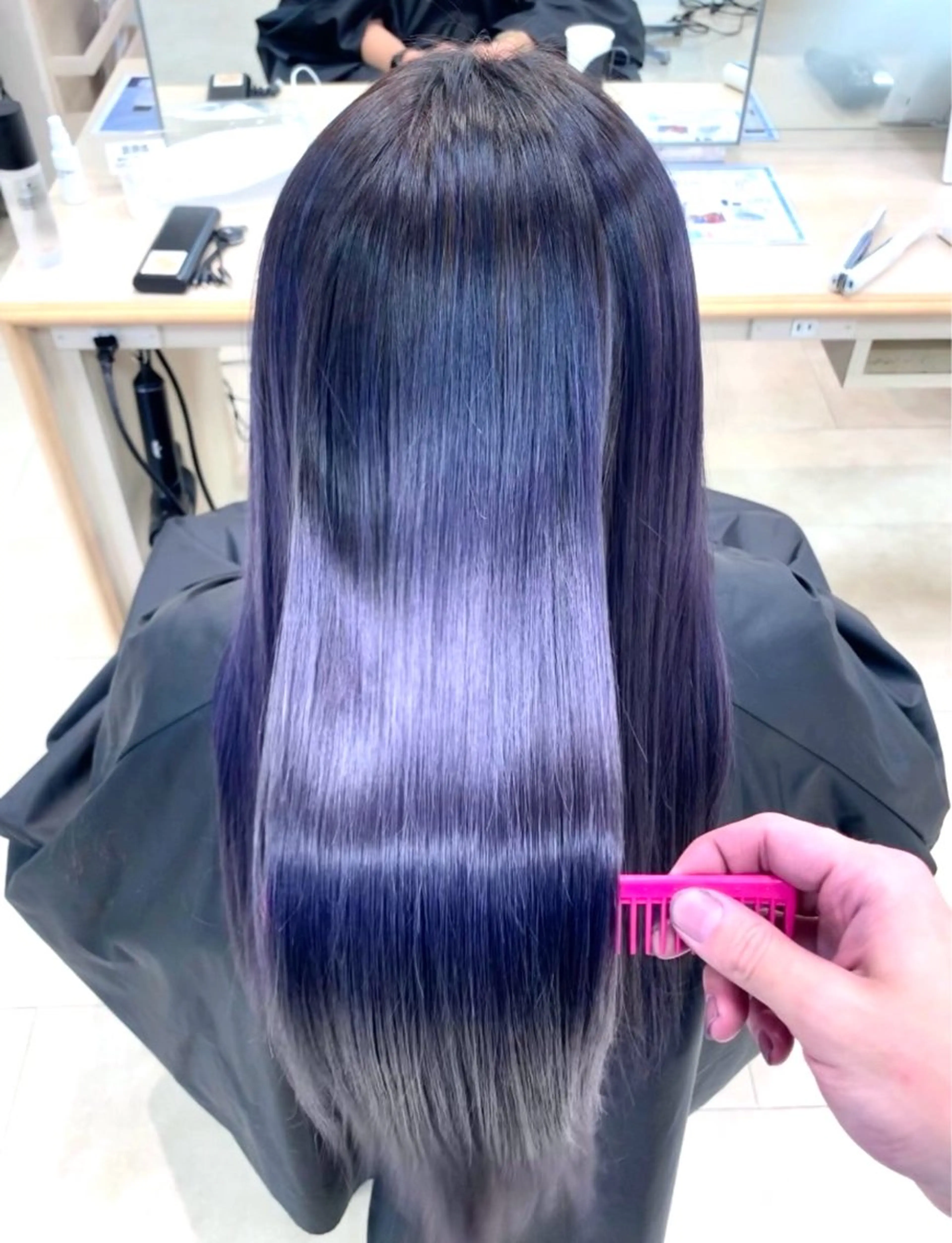ロング カラー ハイトーンカラー 艶髪 黄金比みくのヘアスタイル