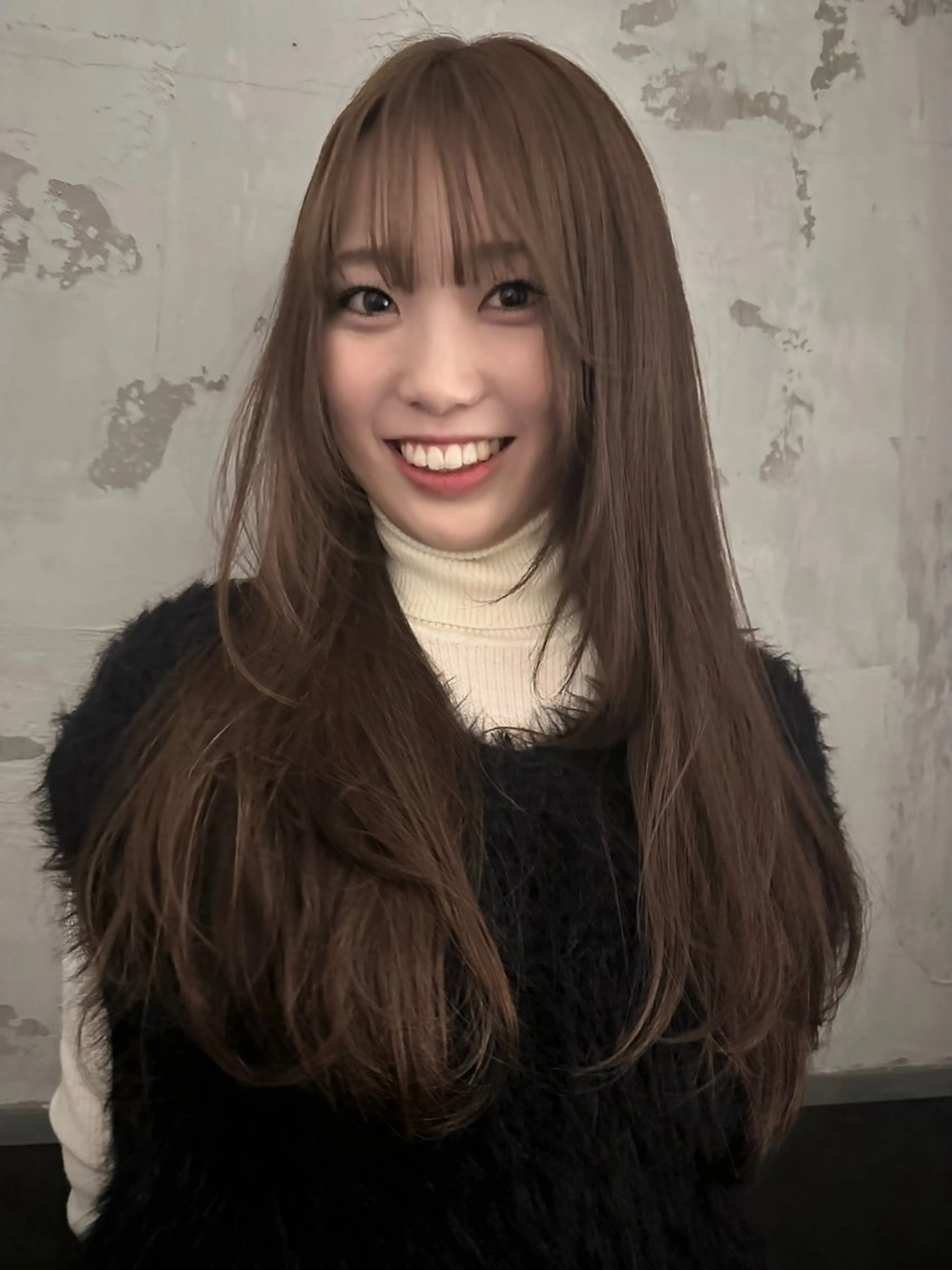 ロング カラー カット ヘアカラー トリートメント 田中 里奈のヘアスタイル