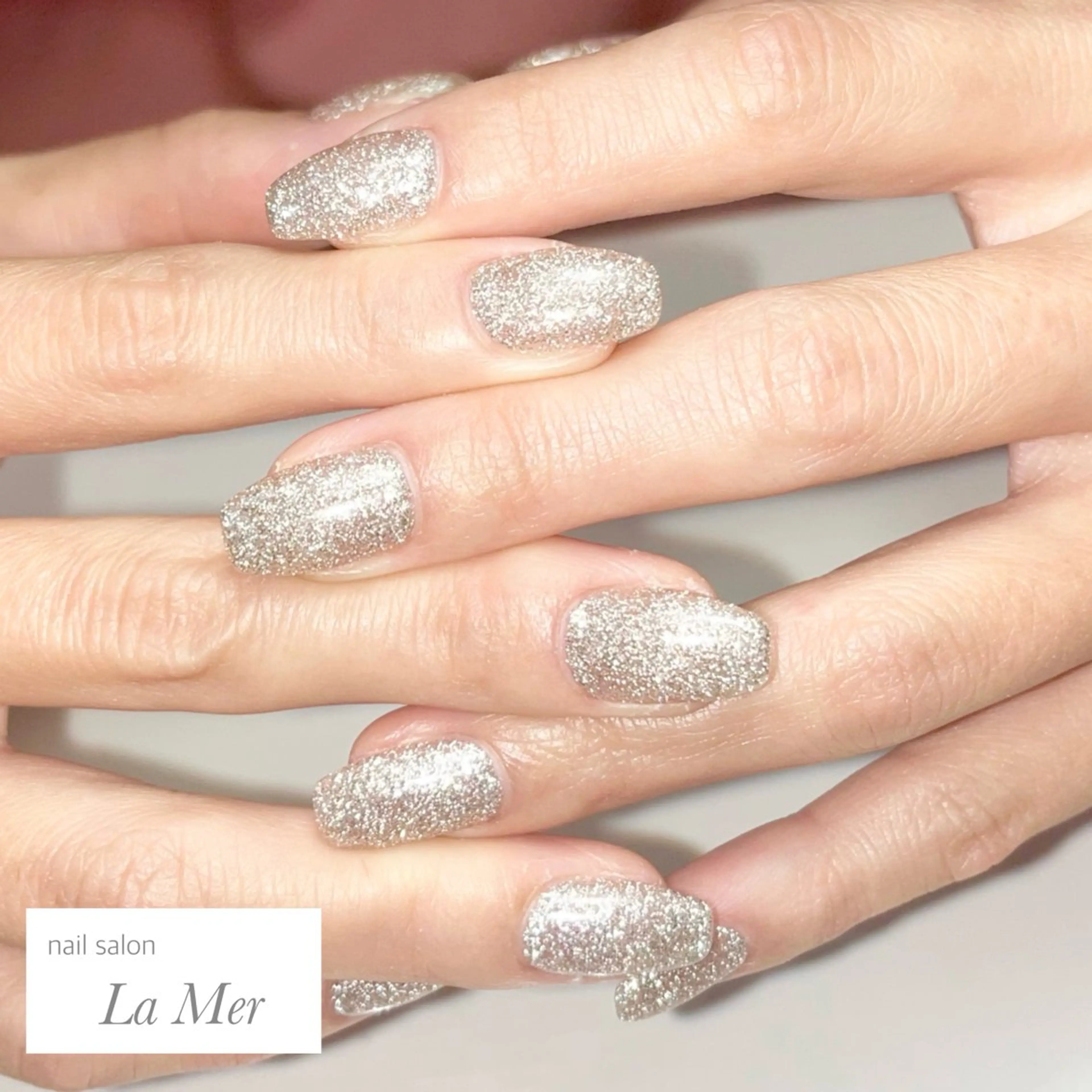 ネイル フラッシュネイル ジェルネイル キラキラネイル ラメ(グリッター) ワンカラーネイル nailsalon La Merのネイルデザイン