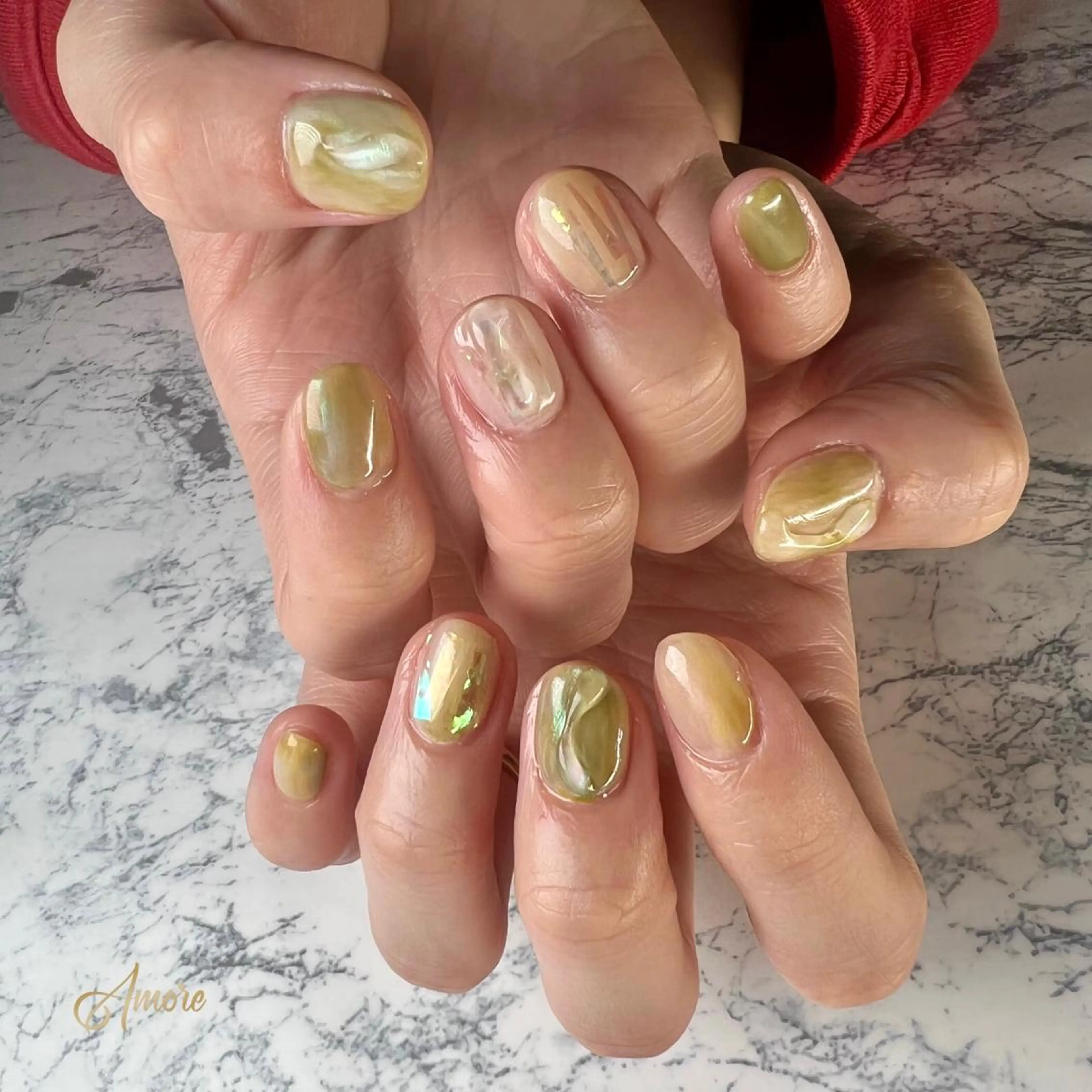 ネイル 氷ネイル・うるうるネイル マグネットネイル ミラーネイル ニュアンスネイル シンプルネイル You kyehwaのネイルデザイン