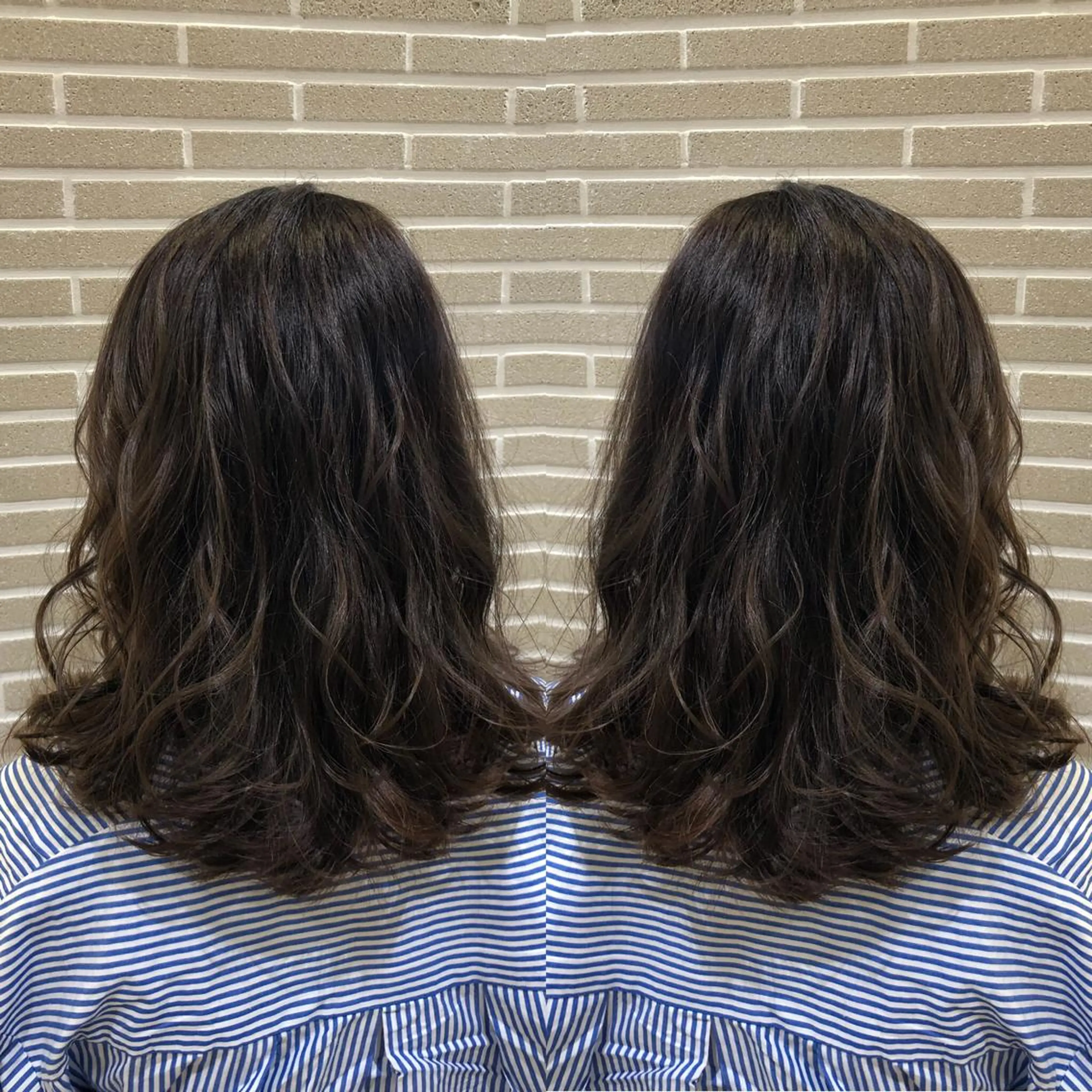 セミロング カラー ヘアアレンジ カット ヘアカラー トリートメント 山北 咲子のヘアスタイル