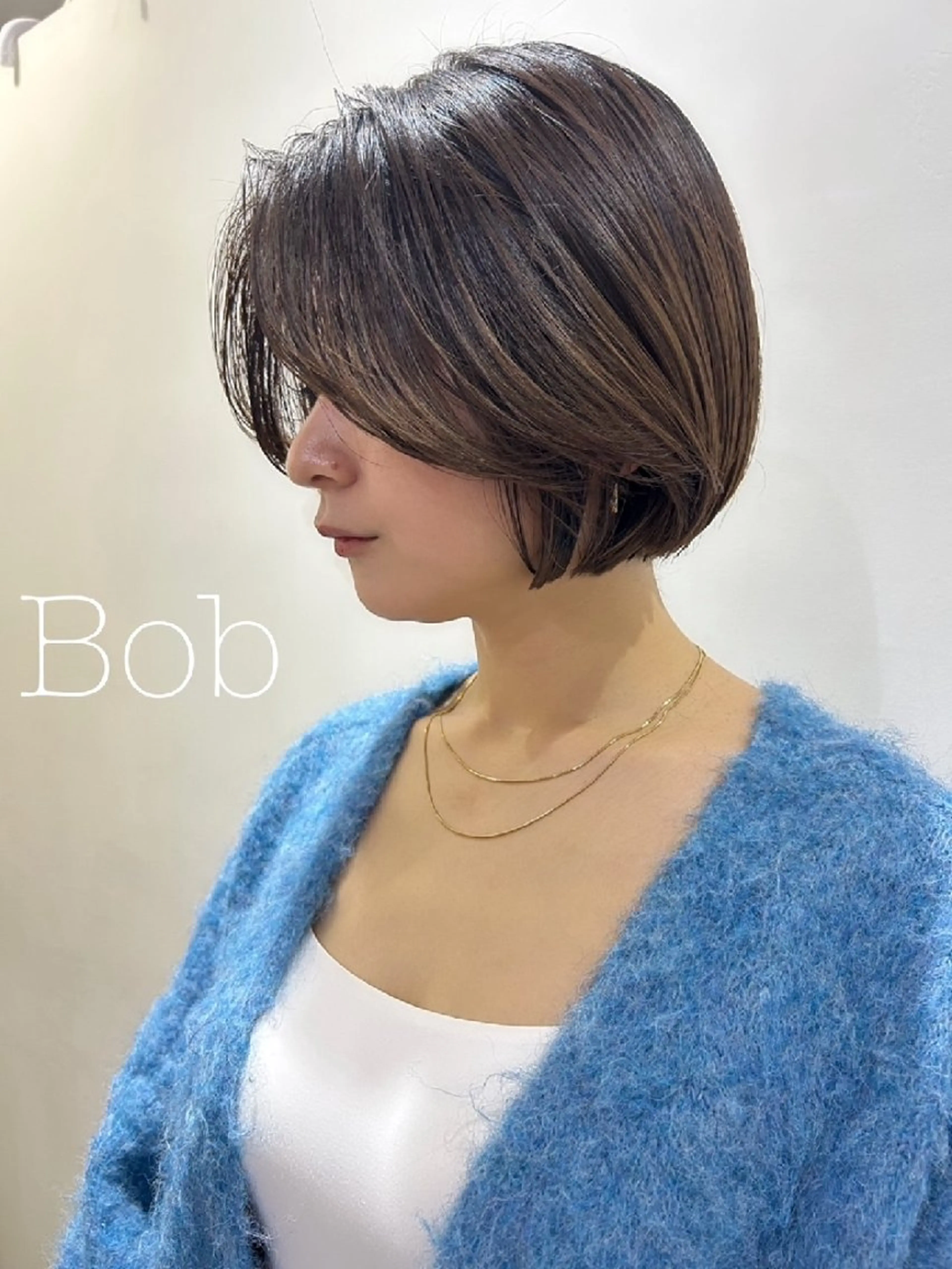 ショート ボブレイヤー ボブ レイヤーカット カット ヘアカラー トリートメント 新宿×扱いやすいボブ /ボブ専門TAMEのヘアスタイル