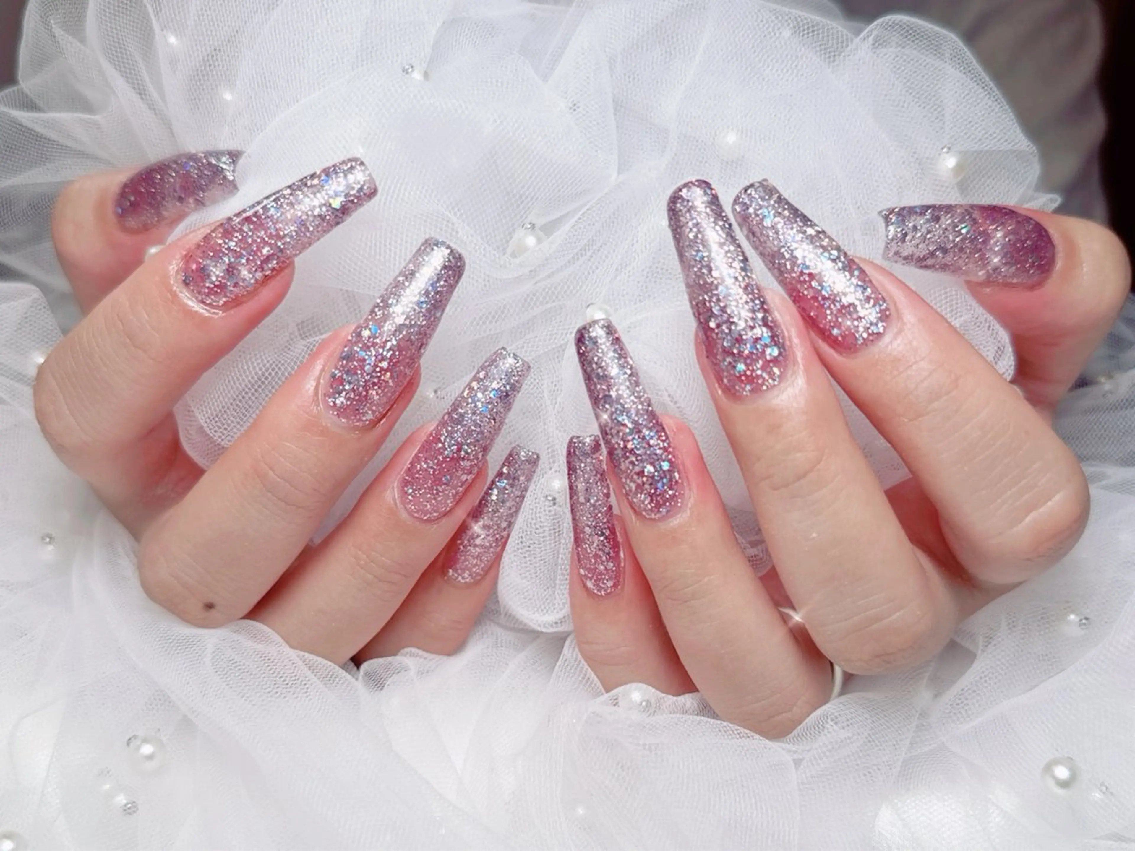 ネイル フレンチネイル ジェルネイル ハート 韓国ネイル マグネットネイル ネイルサロン lotusのネイルデザイン