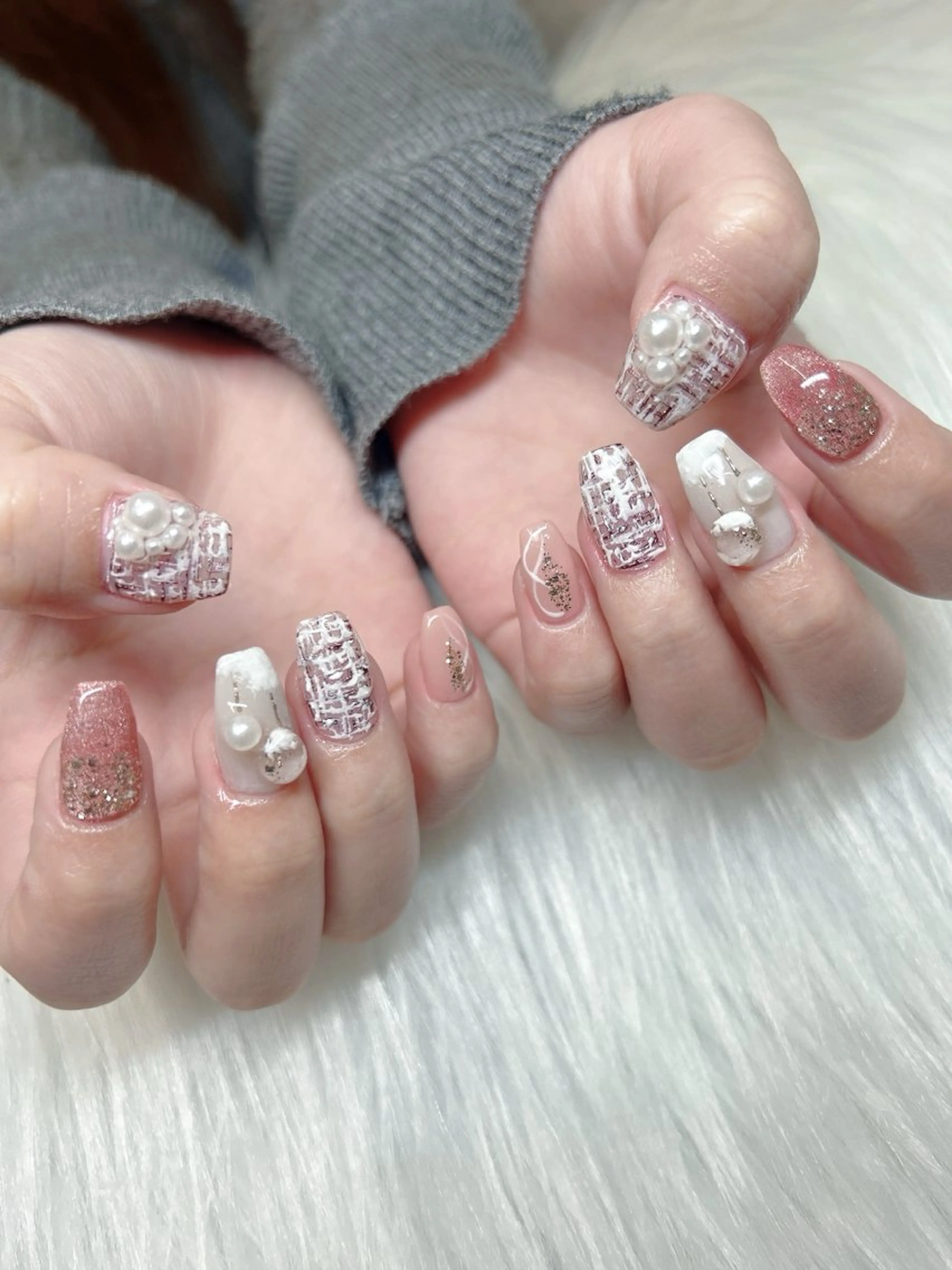 ネイル 冬ネイル クリスマス ハンドネイル moka nailのネイルデザイン