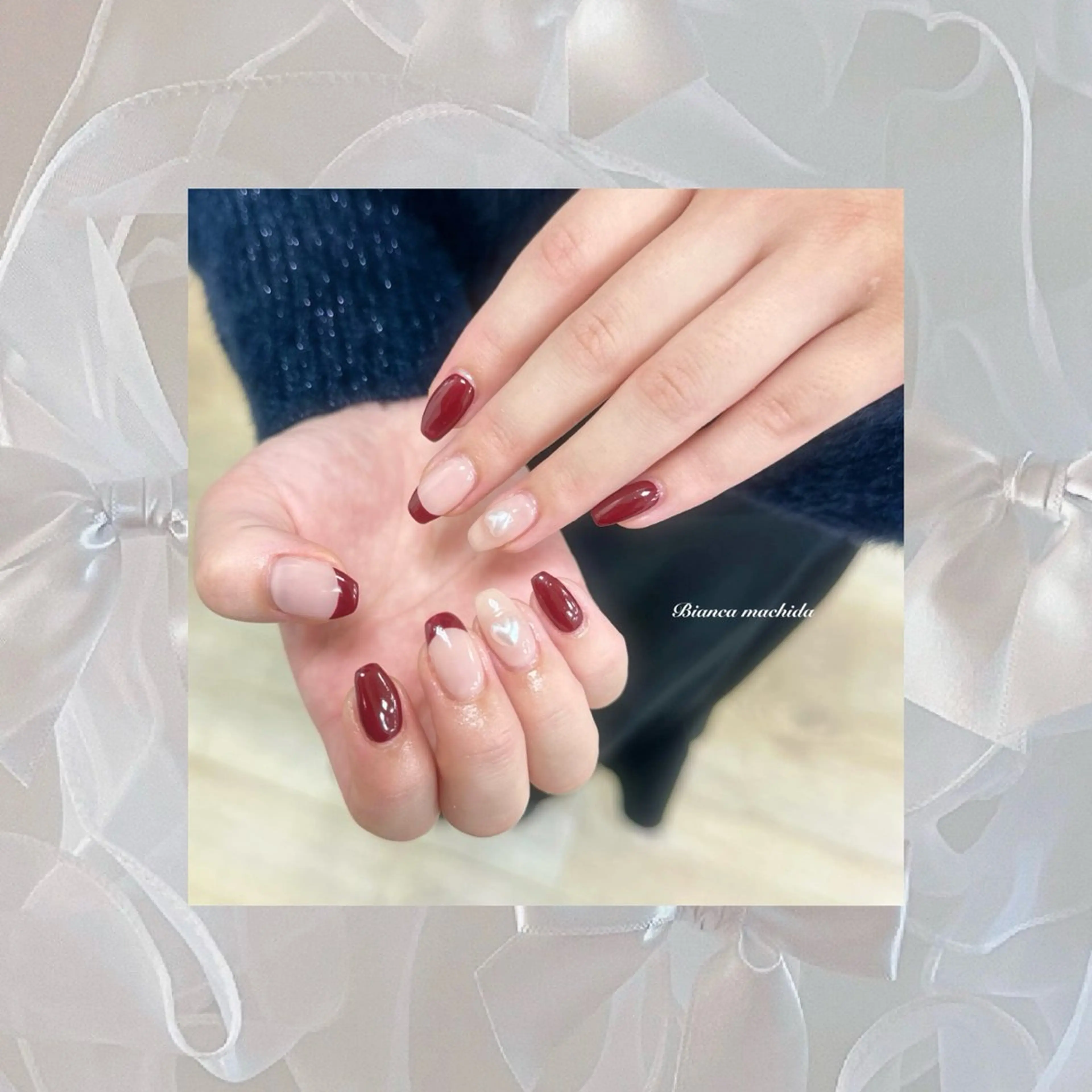 ネイル ハンドネイル BIANCA 🖤 NISHIMURAのネイルデザイン